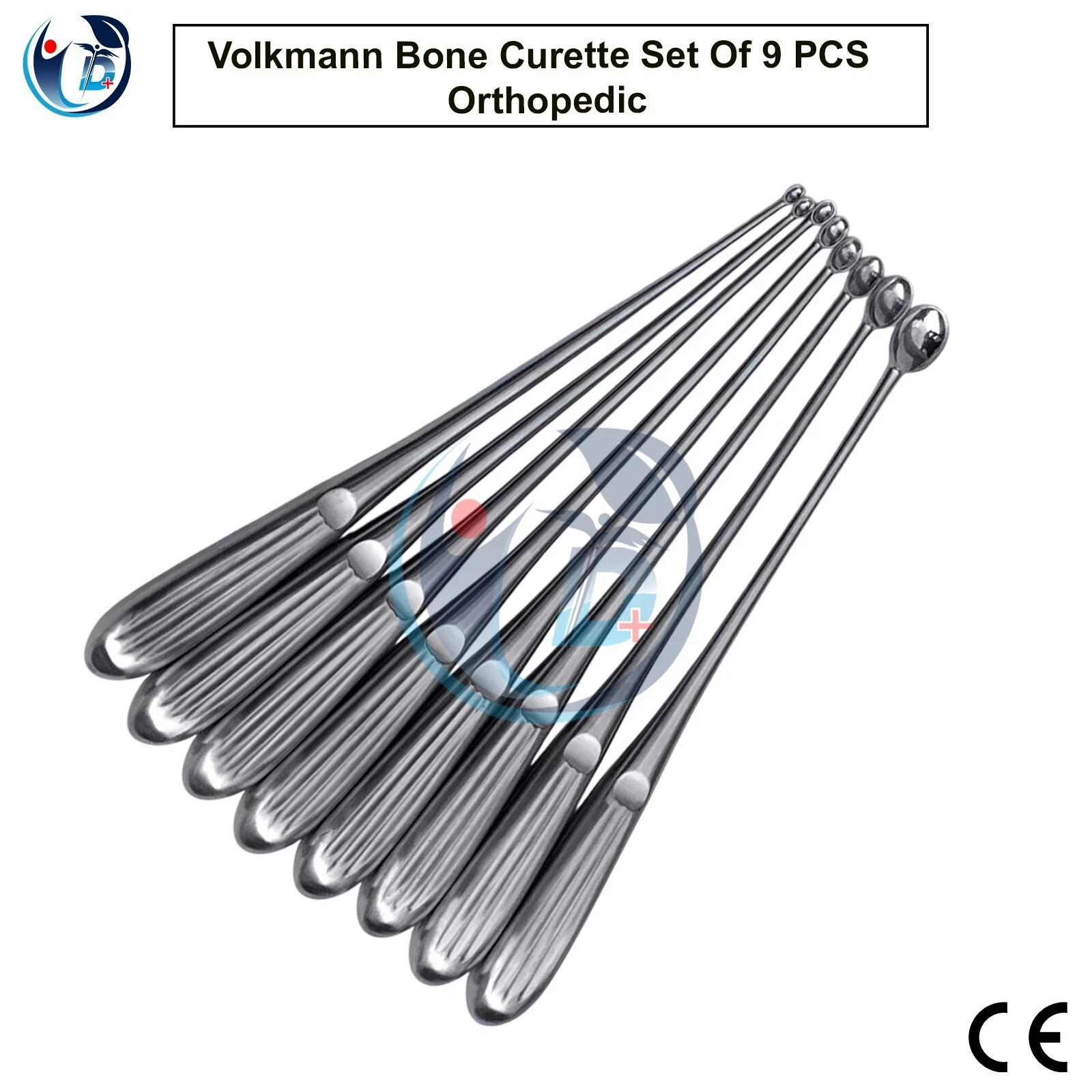 Volkmann Bone Curette Set Of 8 PCS Orthopedic Spine Surgical Instruments Set