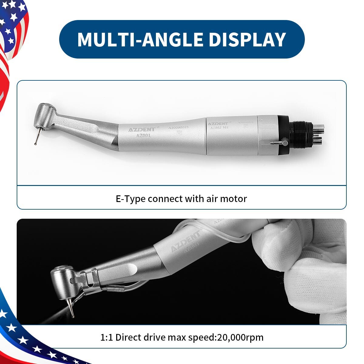 NSK Style Dental E-Generator LED High Speed/Low Speed Handpiece Kits 2Hole/4Hole