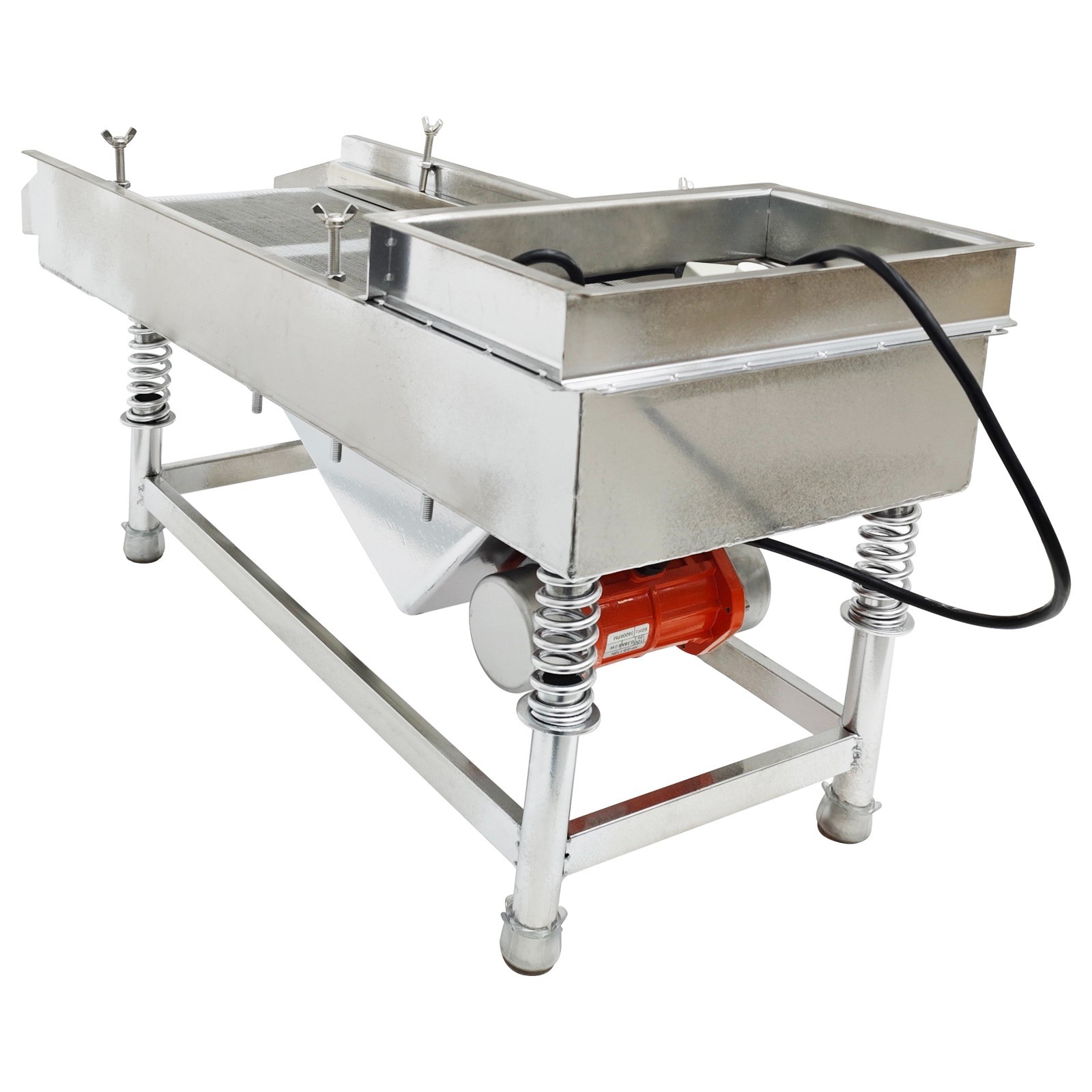 Open Box！Single Layer 0.5mm Screen Linear Vibrating Screen Electric Shaker 110V