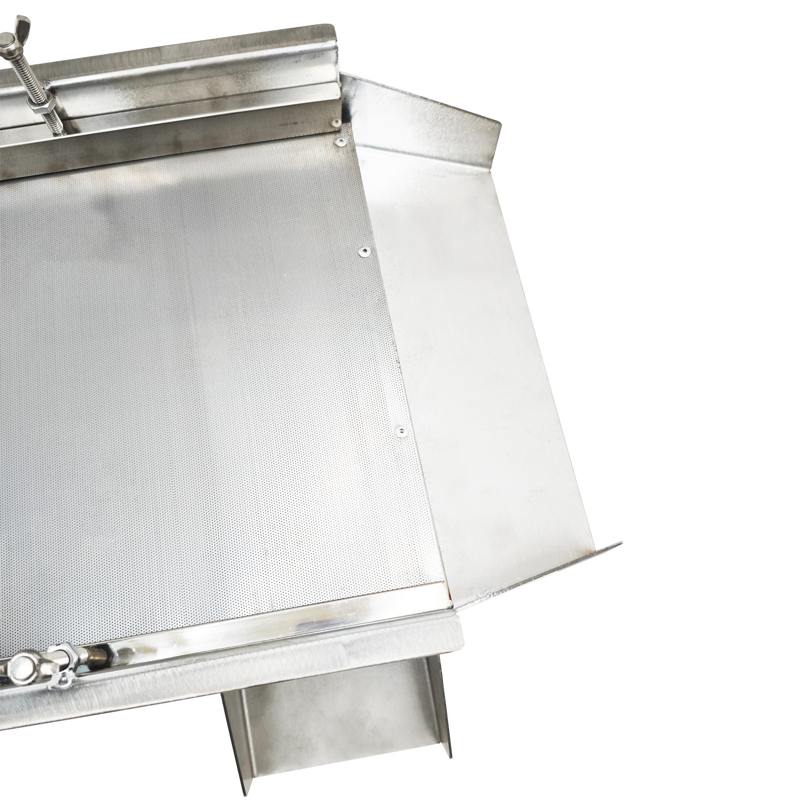 Open Box! Stainless Linear Vibrating Screen Single Layer 0.5mm Round Hole 80W