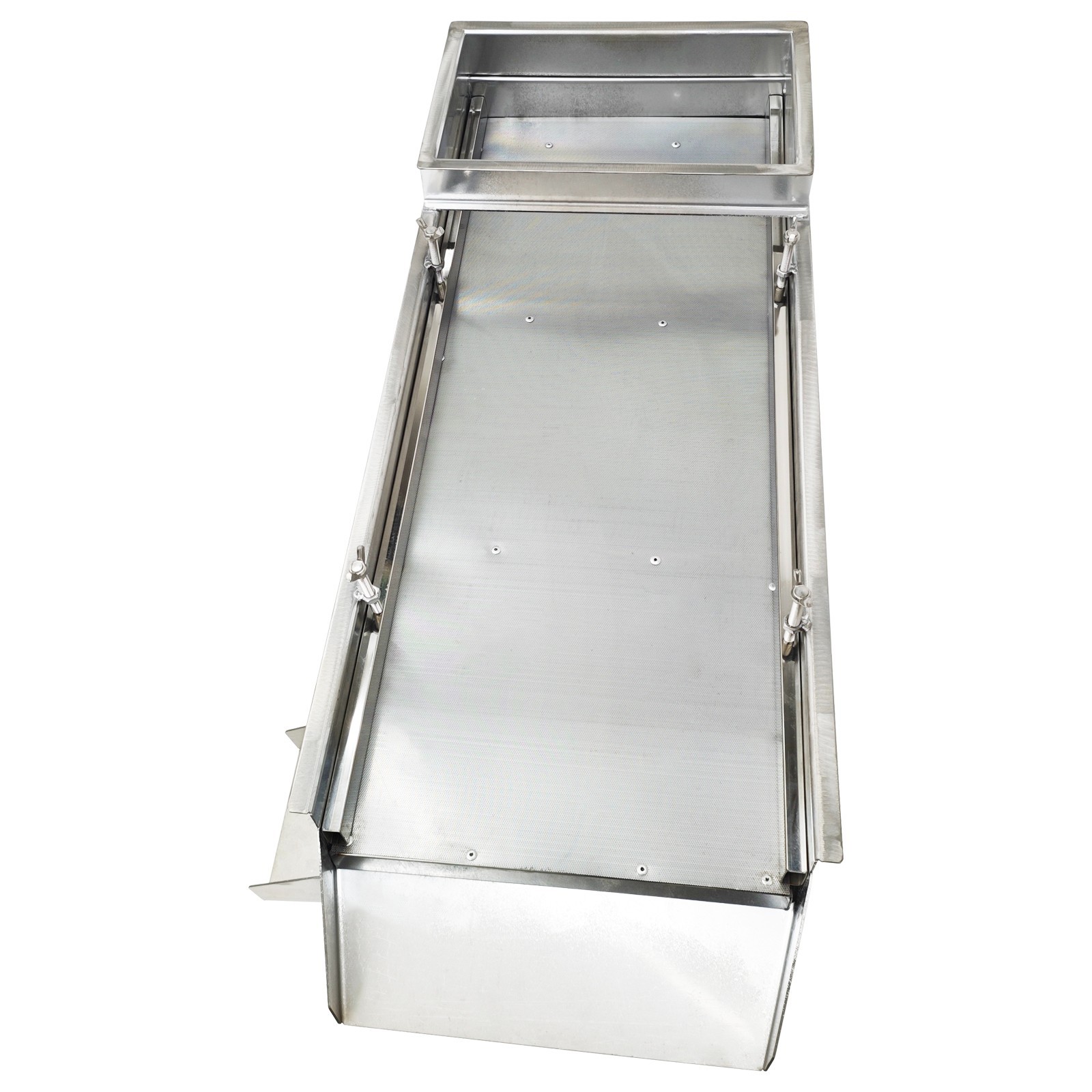 Open Box! Stainless Linear Vibrating Screen Single Layer 0.5mm Round Hole 80W