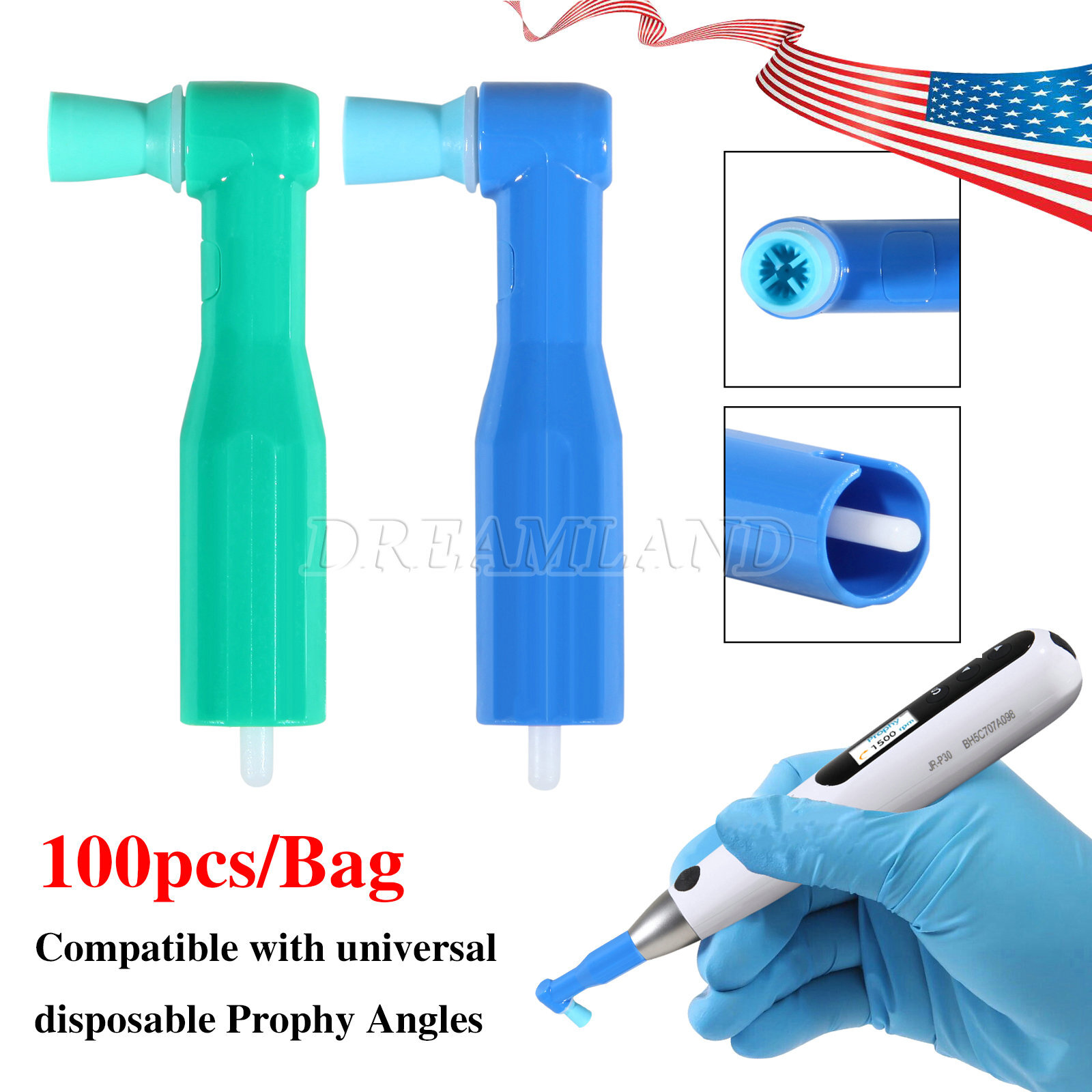 100/500 pcs Dental Disposable Prophy Angles Top Quality Money back guarantee!