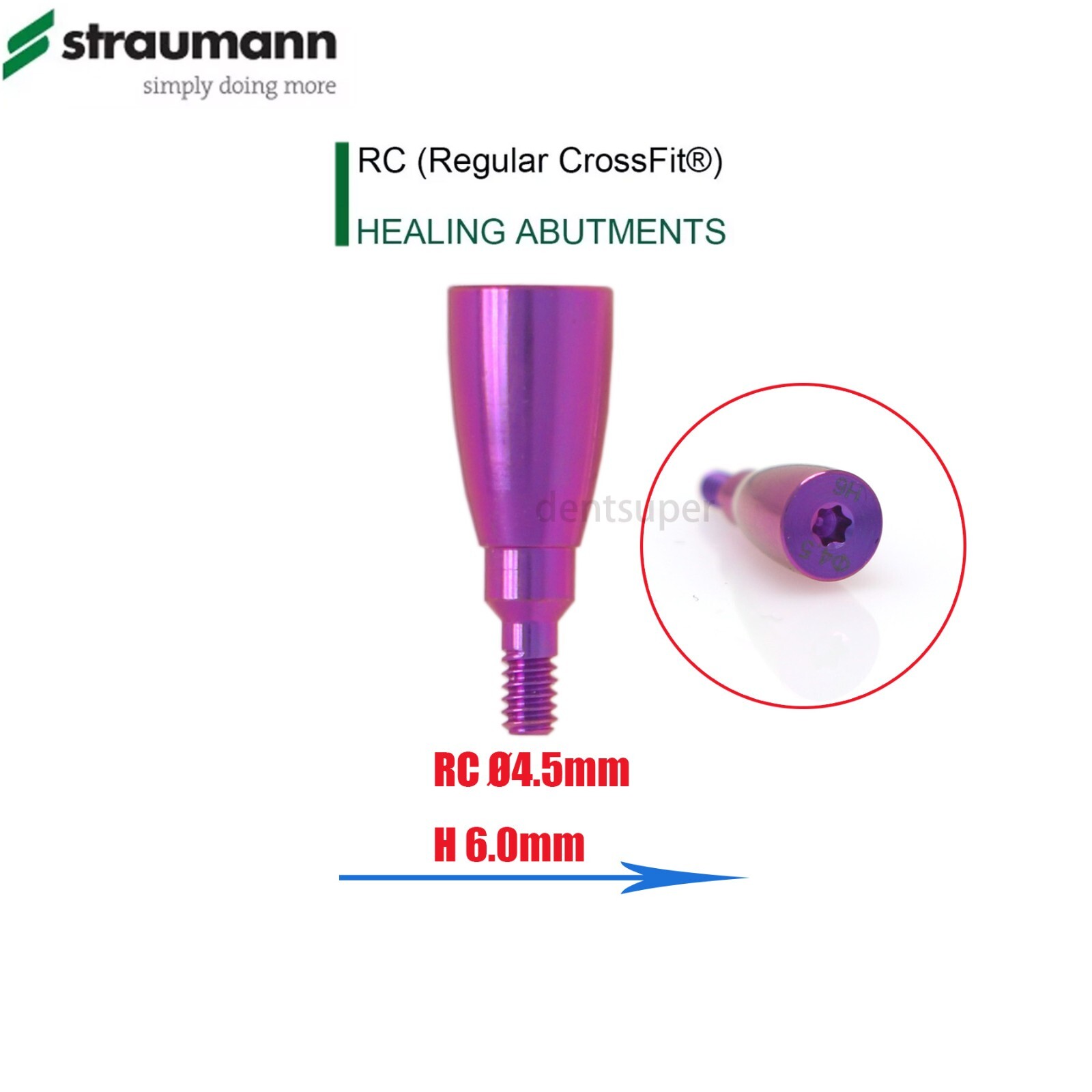 Dental Healing Cap Compatible Straumann ITI Driver RC NC 4.5/5/6.0 Screw Sizes