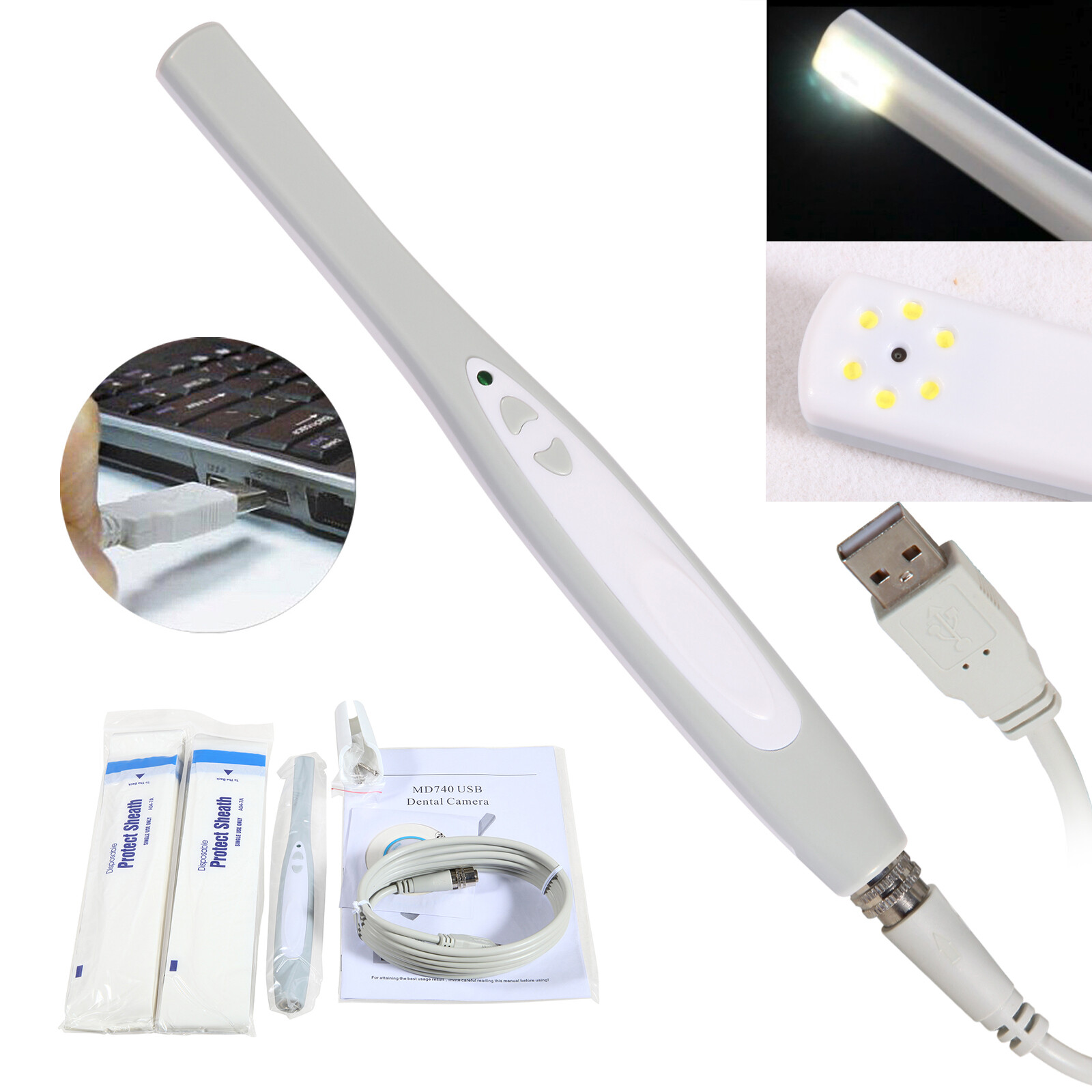 CAM MD740 Dental Intraoral Camera USB Digital Imaging Intra Oral USB-X