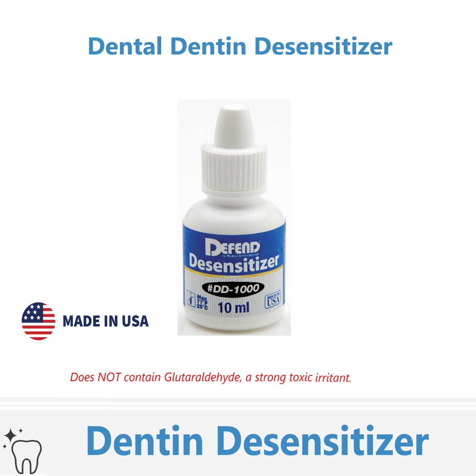 MARK3 Dental Dentin Desensitizer NO Glutaraldehyde 10mL Bottle MFG#: 4500