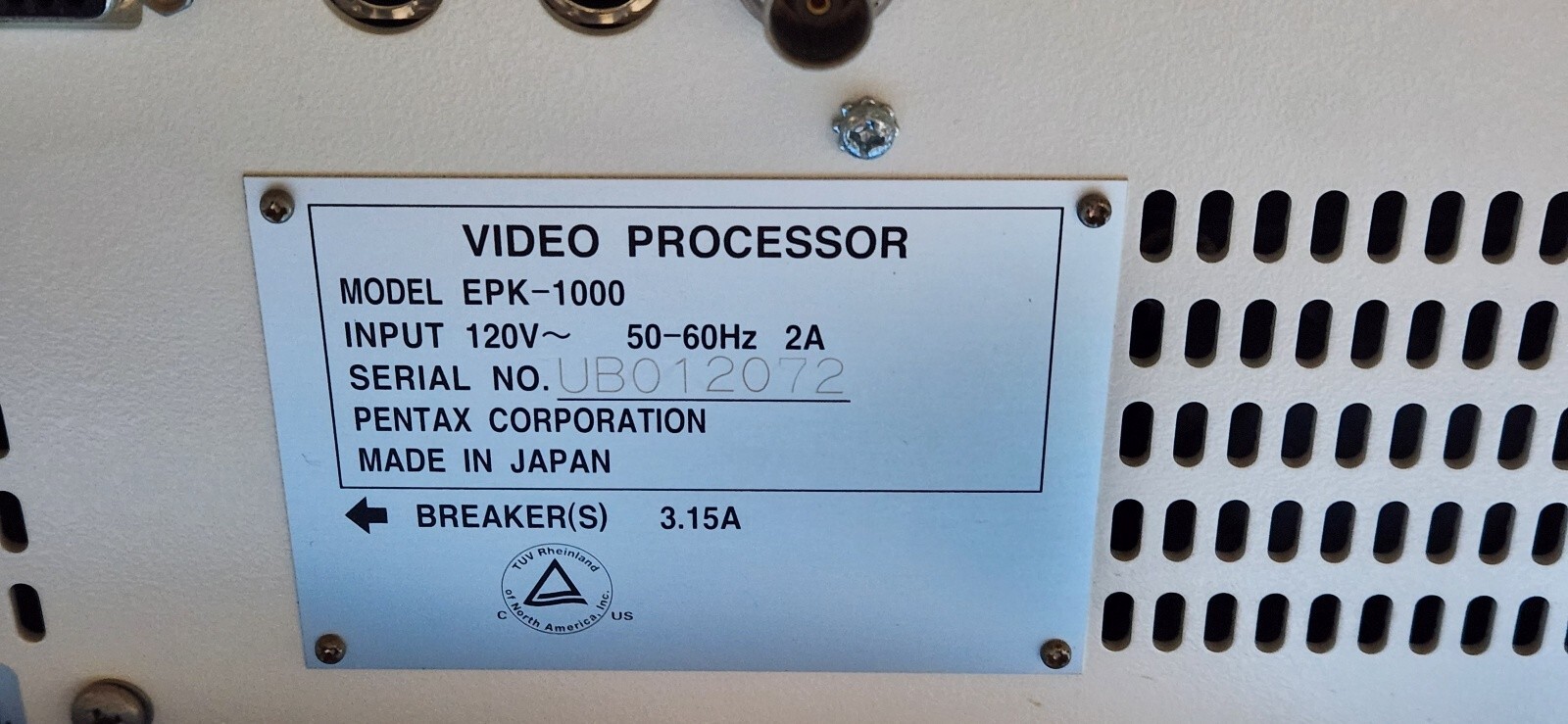 Pentax EPK-1000 Endoscope Processor NTSC