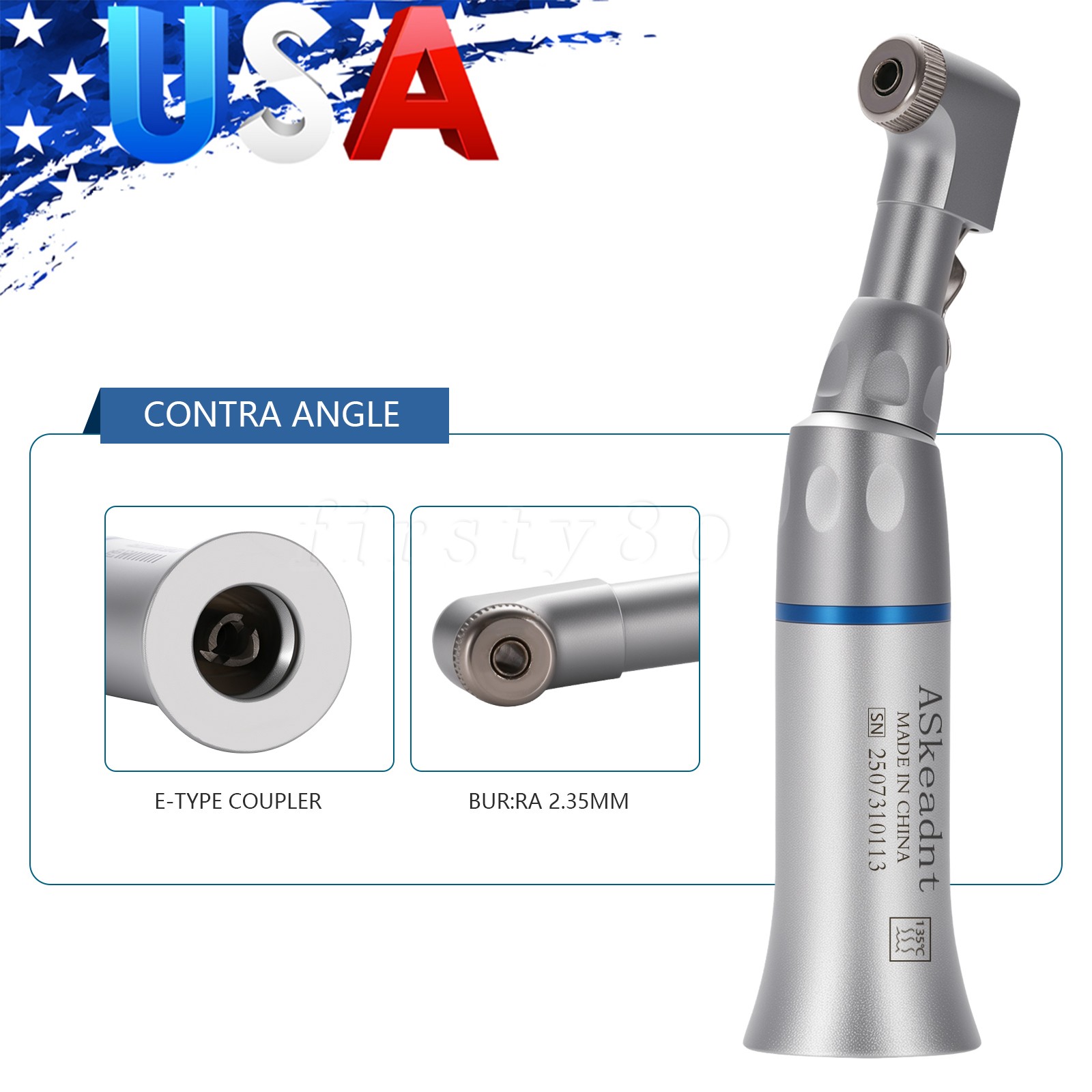 1-10 NSK Type Dental Slow Speed Contra Angle Handpiece Latch E-type contrangulo