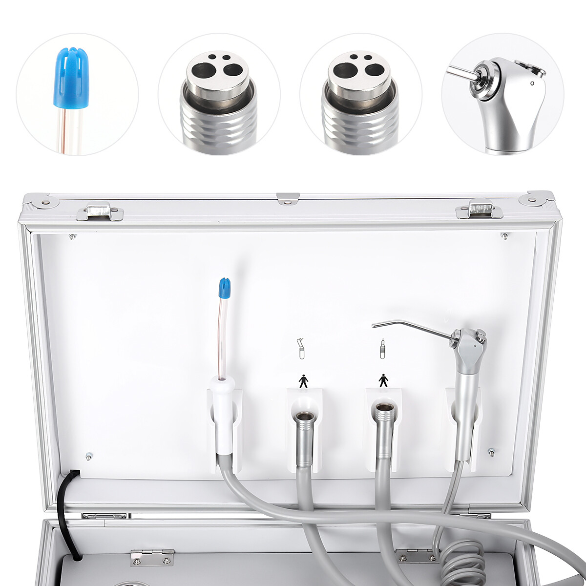 Dental Unidad de entrega portatil móvil Compresor de aire Succión /Silla