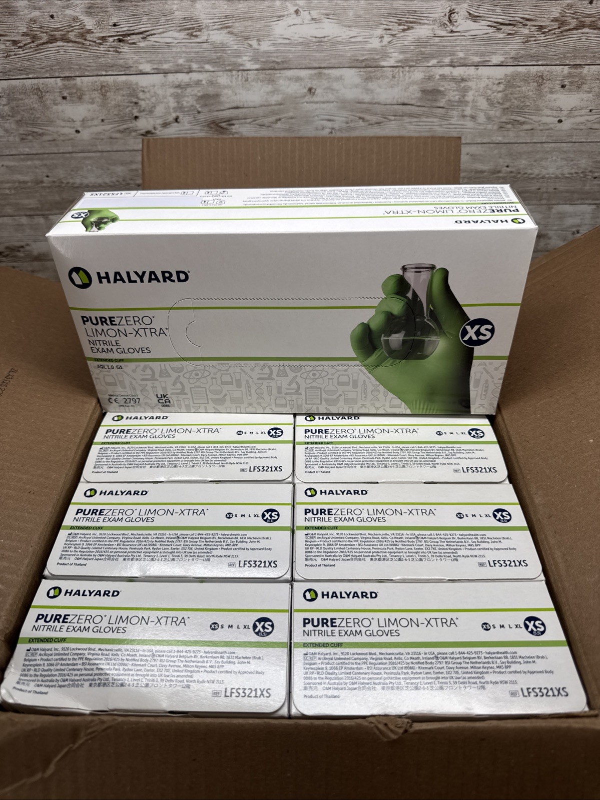 HALYARD PUREZERO LIMON-XTRA Nitrile Exam Gloves *1 CASE* Size: XSMALL *See Date*