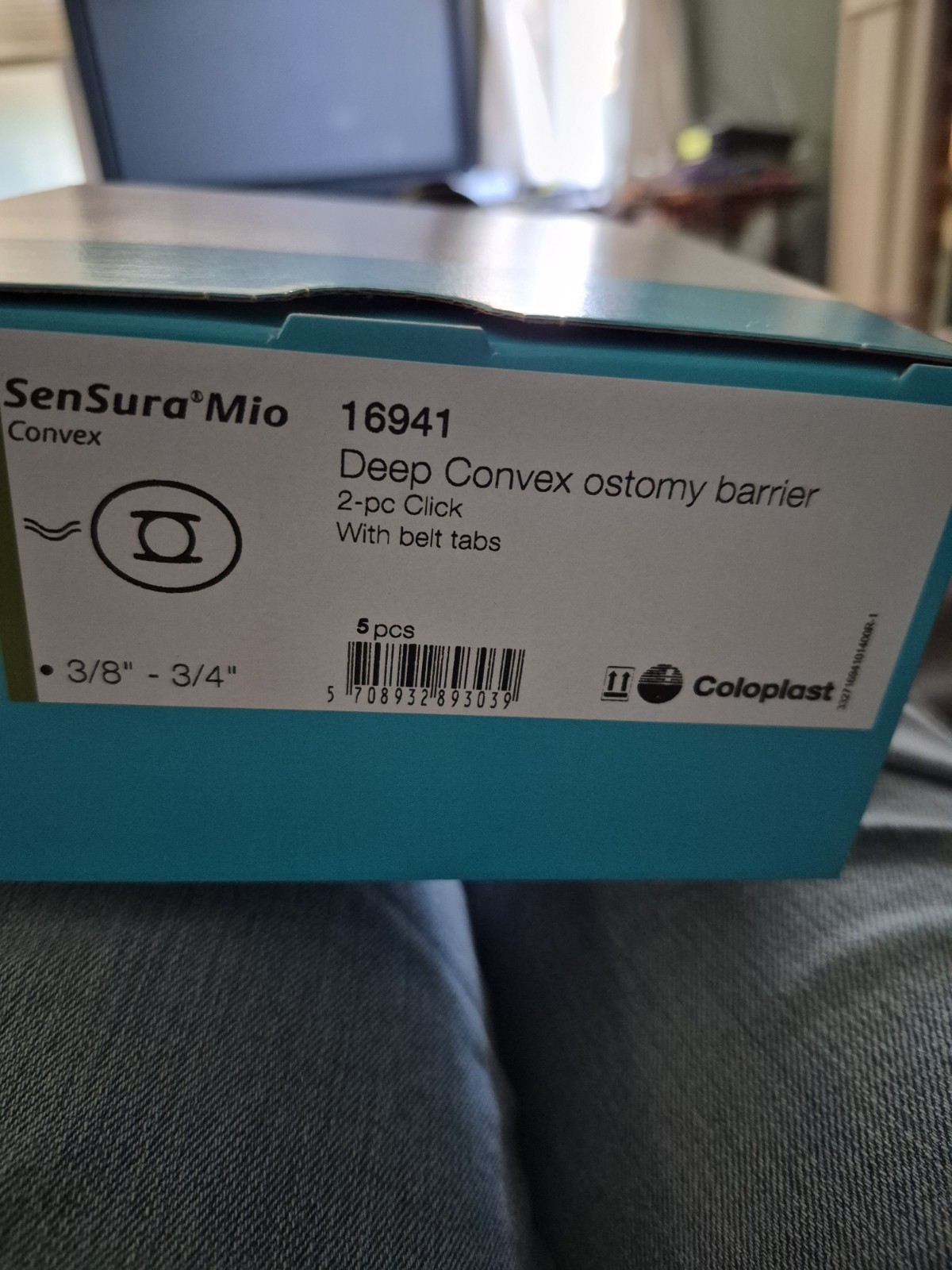 Coloplast SenSura Mio Convex 16941 Deep Convex Pre-Cut Ostomy Barrier 2-Pc 5pcs