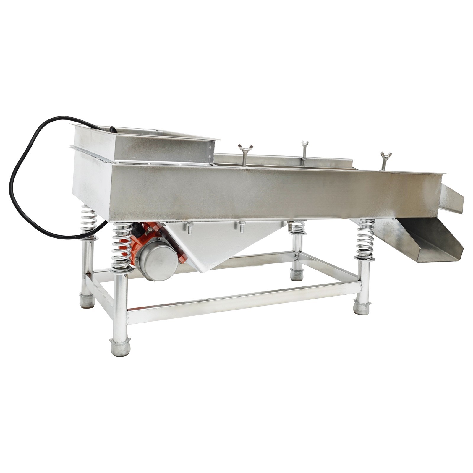 Open Box！Single Layer 0.5mm Screen Linear Vibrating Screen Electric Shaker 110V