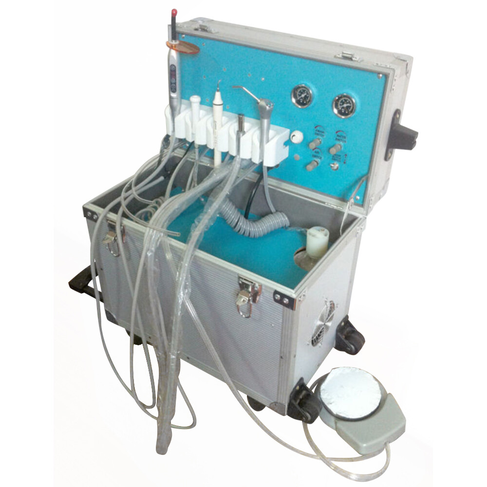 Portable 580w 4 Hole Suction Dental Delivery Unit System Air Compressor Kit USA