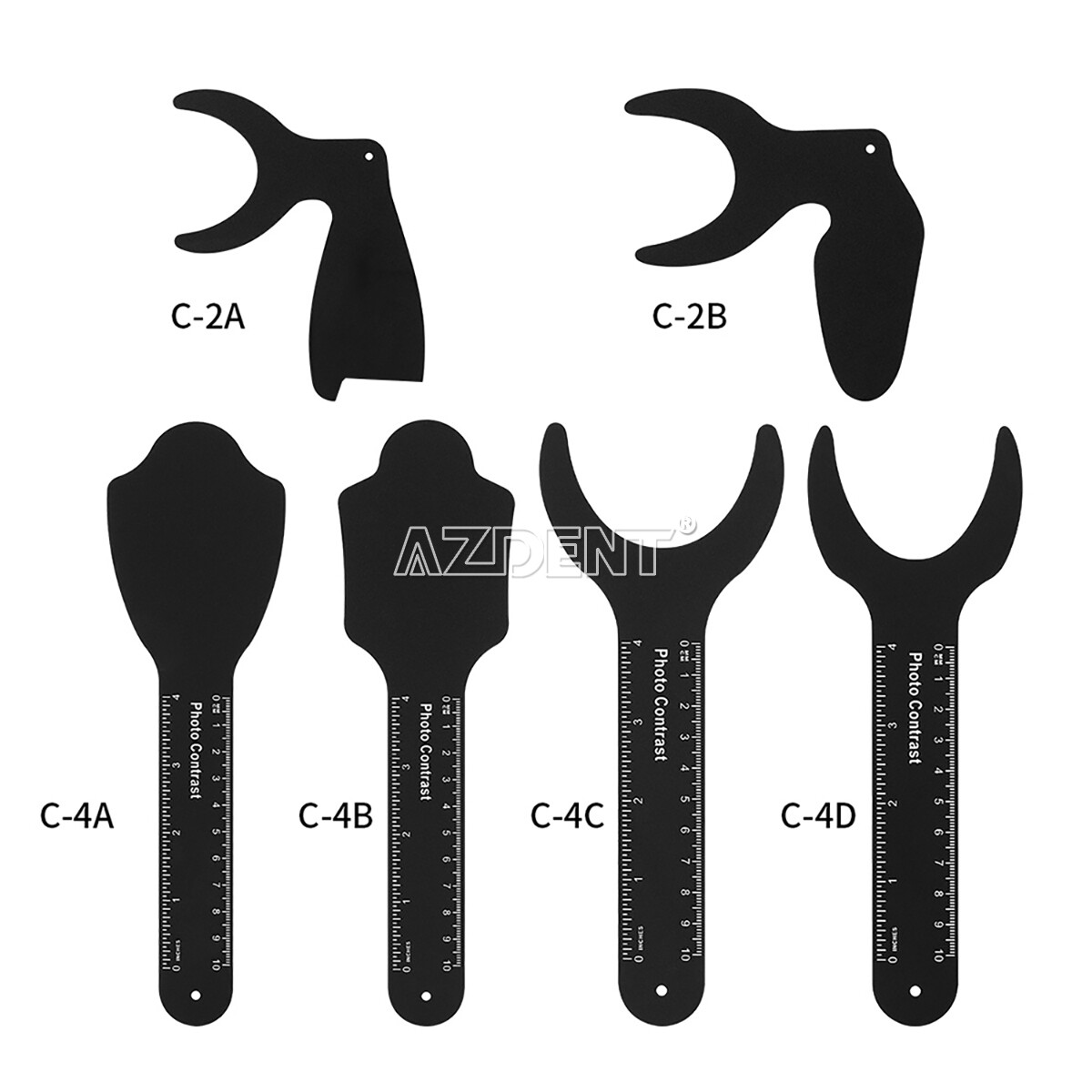 6Pcs Dental Photo Contrast Set Kit Black Background Board Photography Contraster