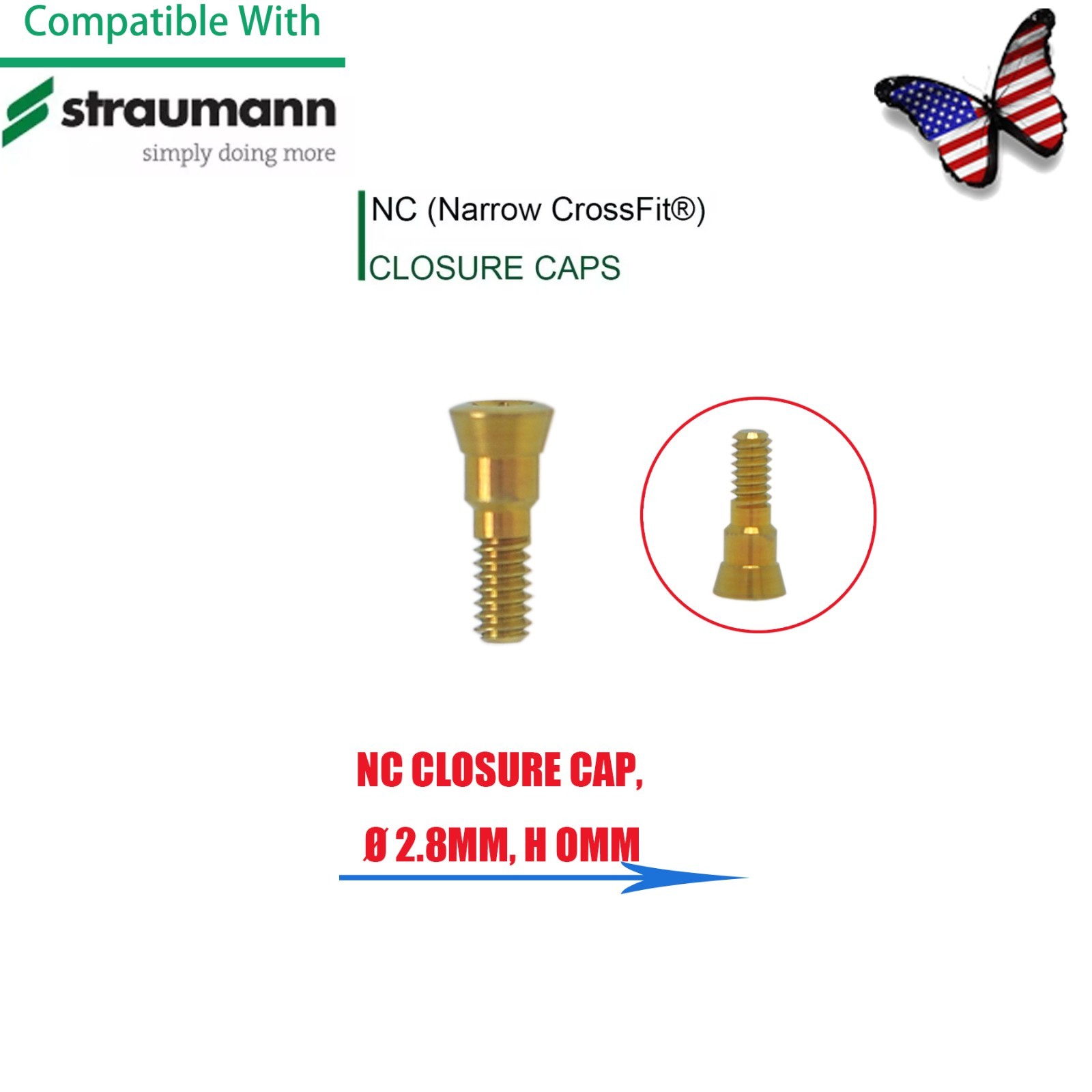 US Closure Cap Cover Screw for Straumann BLT NC/RC Healing Abutment Bone Level
