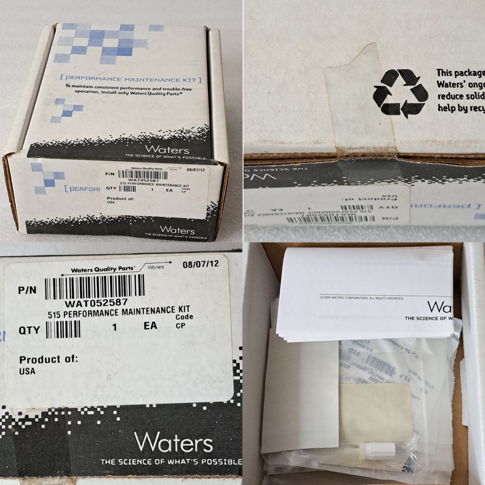 Waters 515 Performance Maintenance Kit Part No. WAT052587 NEW Old Stock
