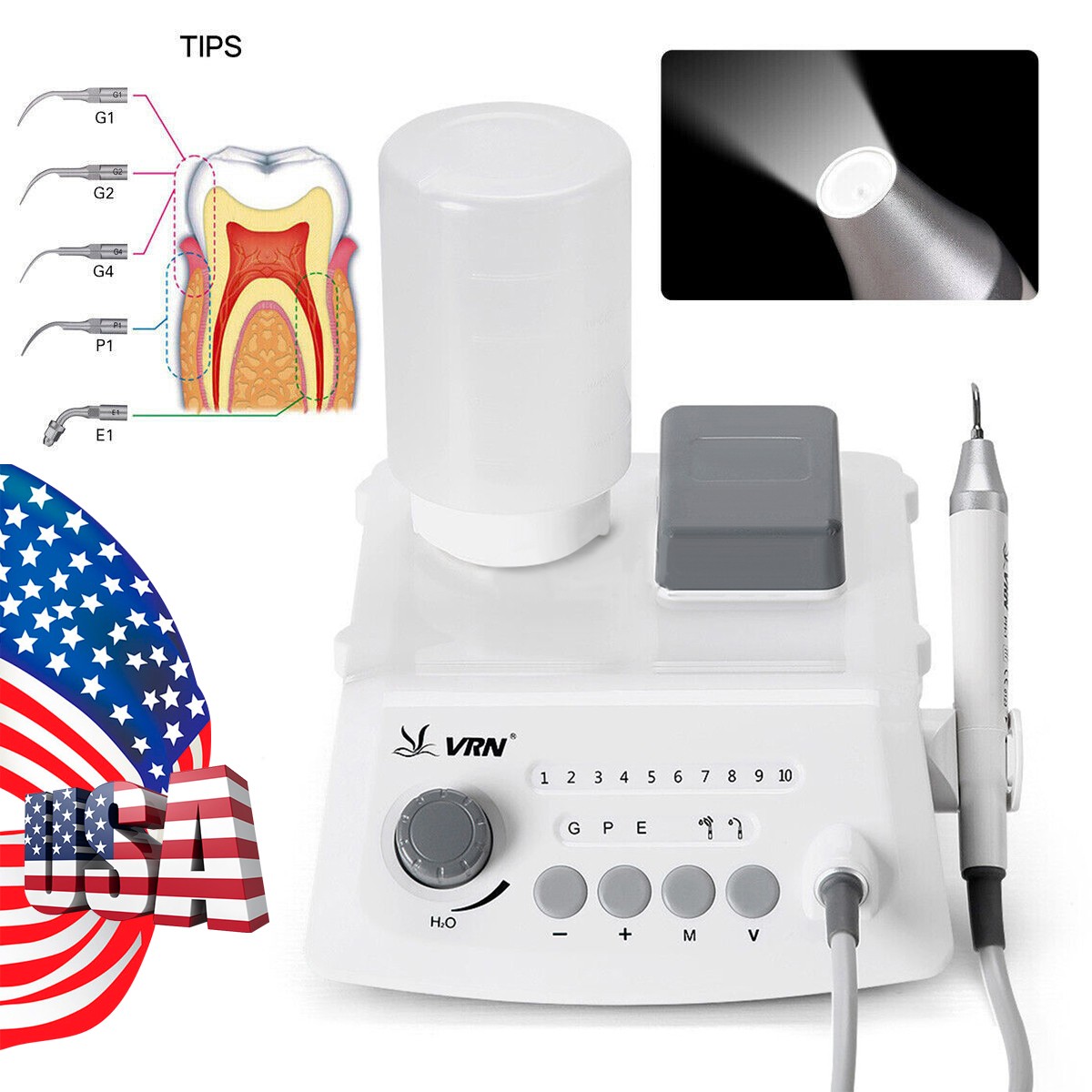 Dental Ultrasonic Piezo Scaler LED Handpiece Fit EMS / Detachable Handpiece