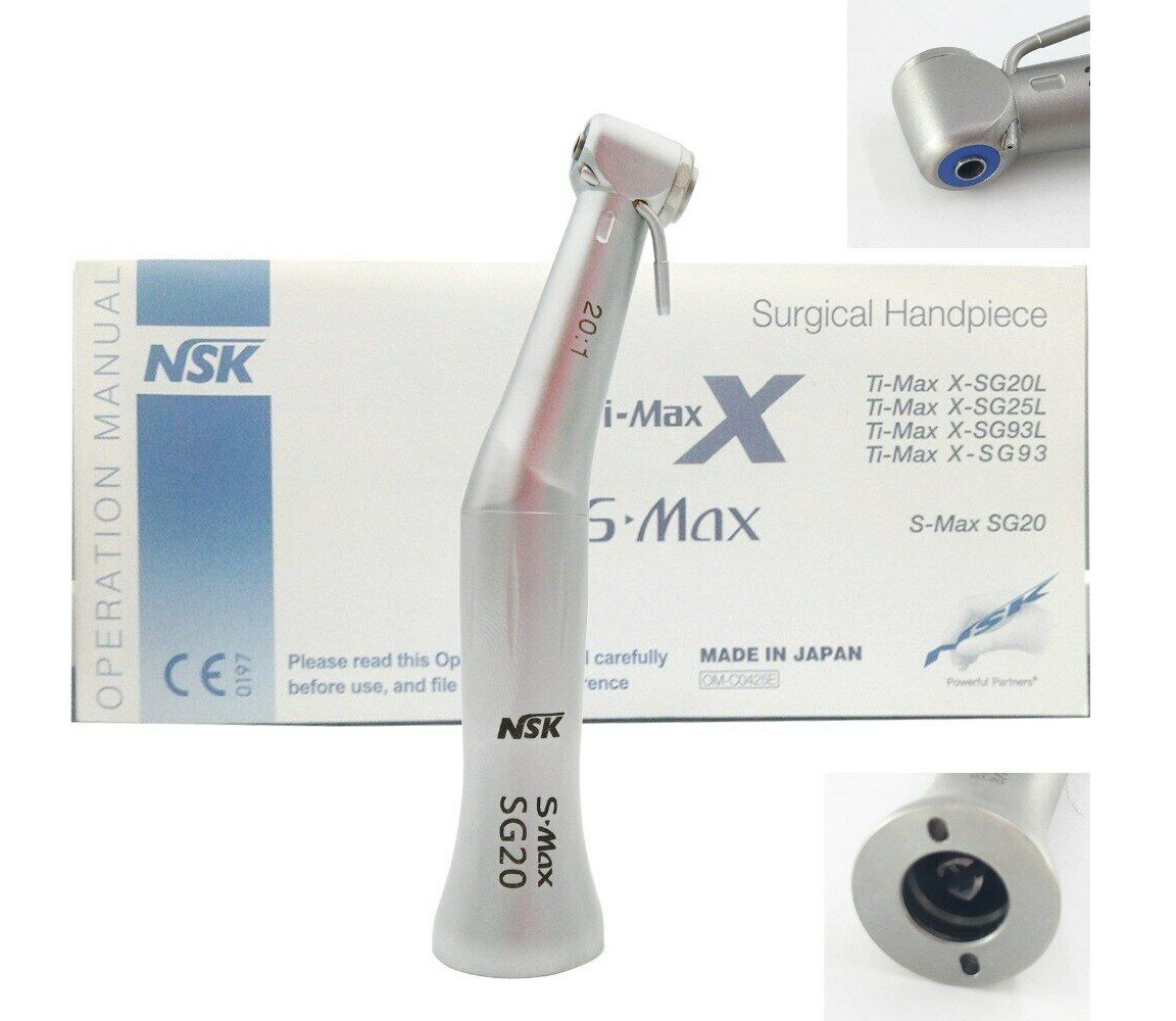 NSK S-Max SG20 Dental Handpiece Surgical Implant Reduction LED/Non LED 1:20