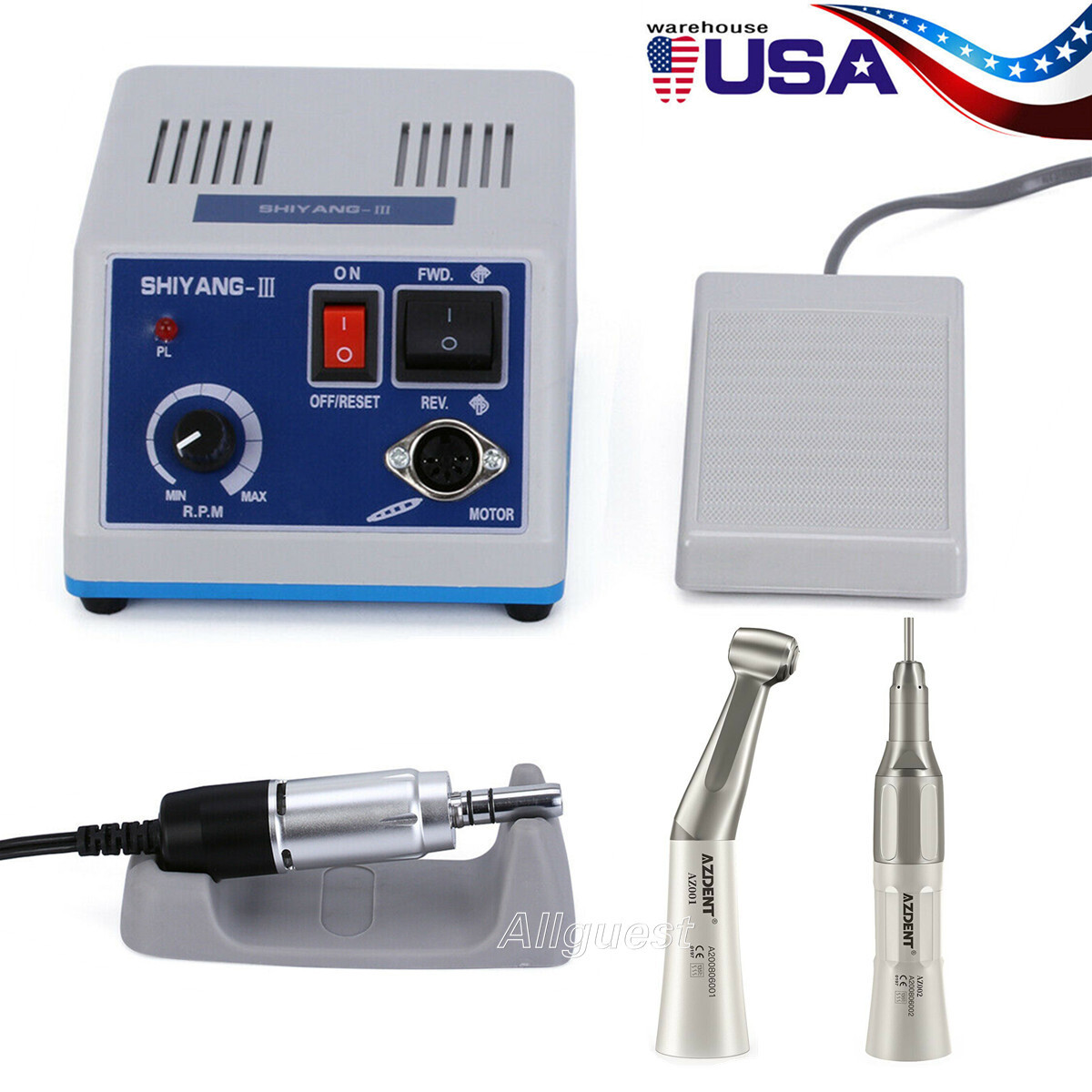 Dental Lab Marathon Electric Micromotor Polisher/Contra Angle/Straight Handpiece