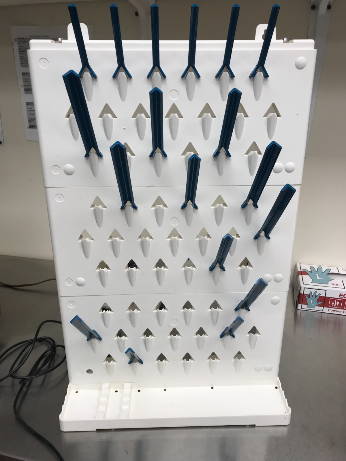 SP Scienceware F18933-0023 3 Tier Laboratory Drying Rack w/Pegs