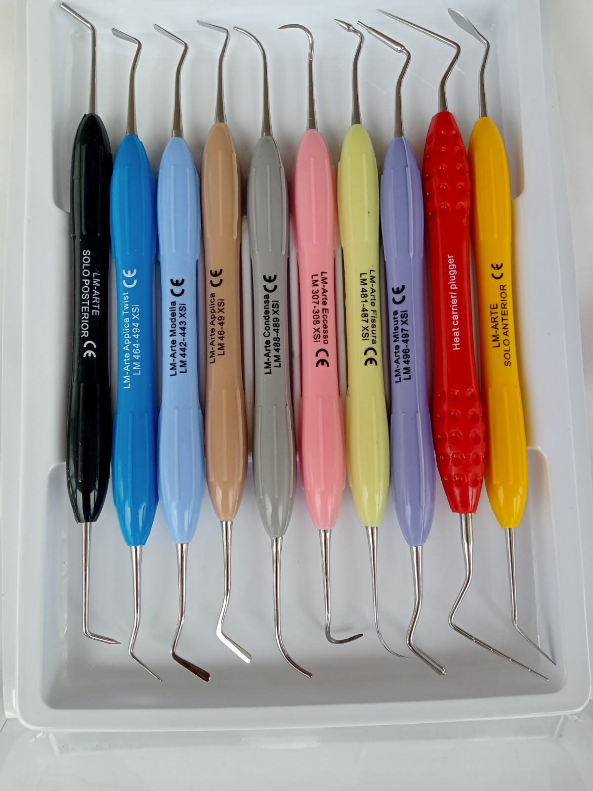 10 Pcs Dental LM Arte Composite Filling Instruments Silicone Handle Reusable