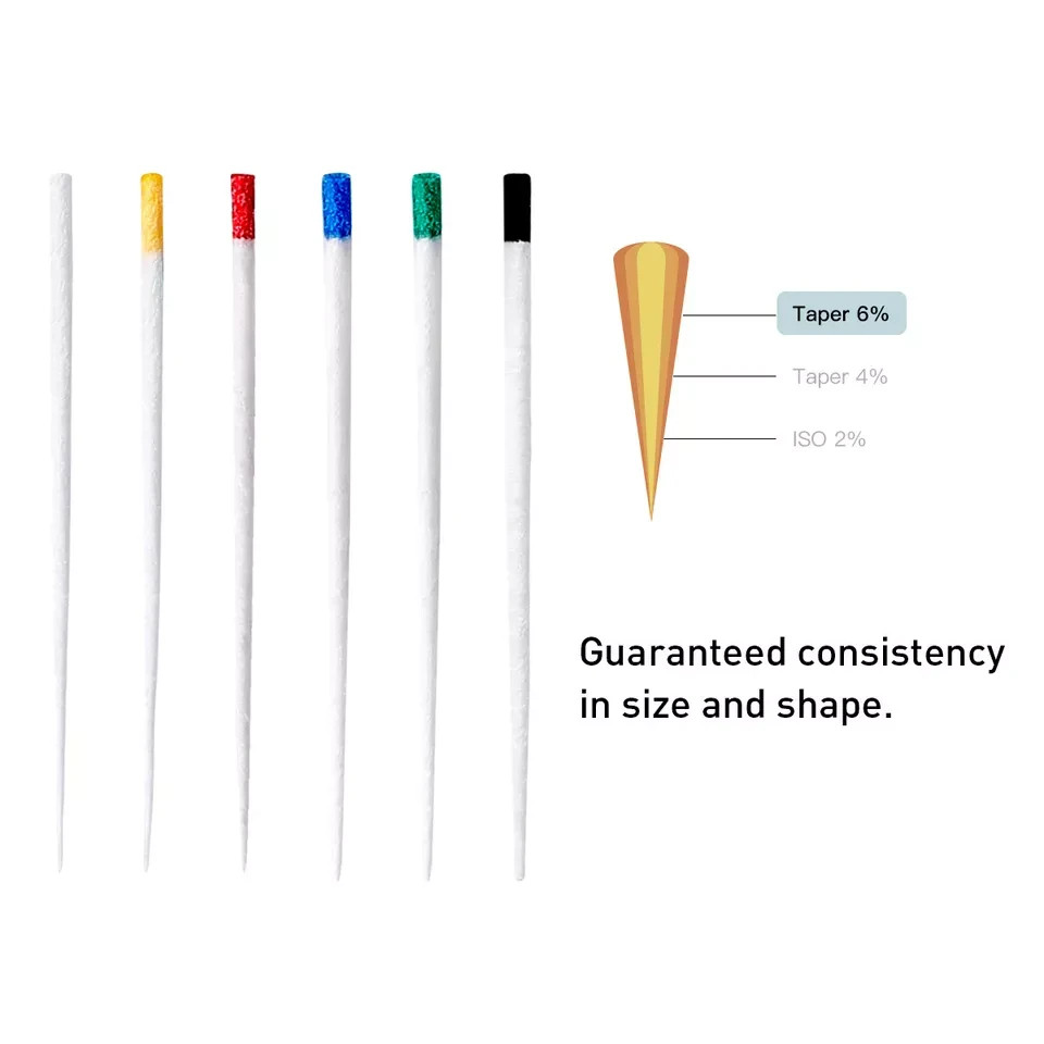 Dental Root Endodontic Absorbent Paper Points Taper 0.04/ 0.02 /0.06 15#-40#