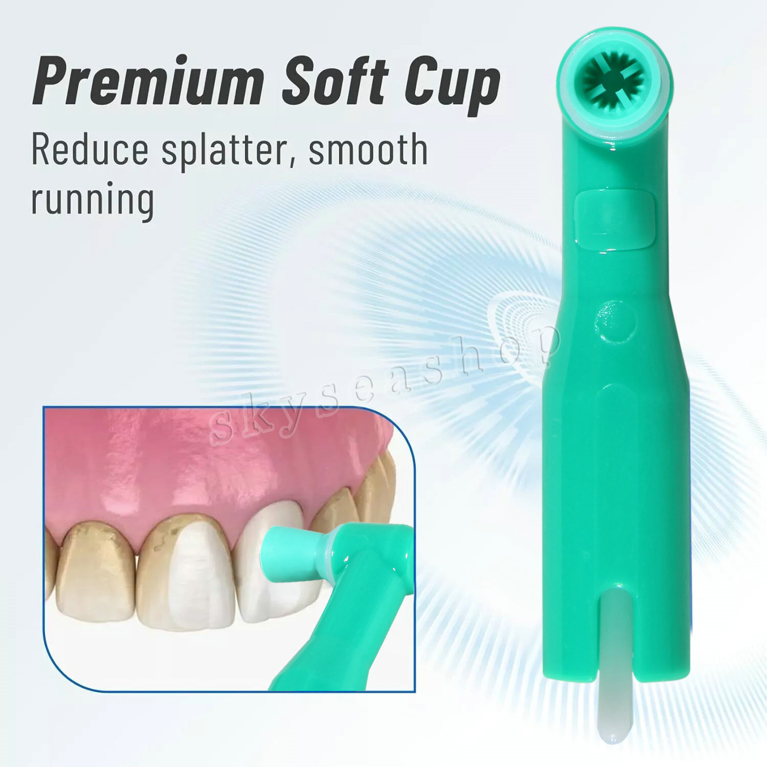 Dental Prophy Angles Soft Cup, Disposable & Latex Free (1 Box of 100pcs)