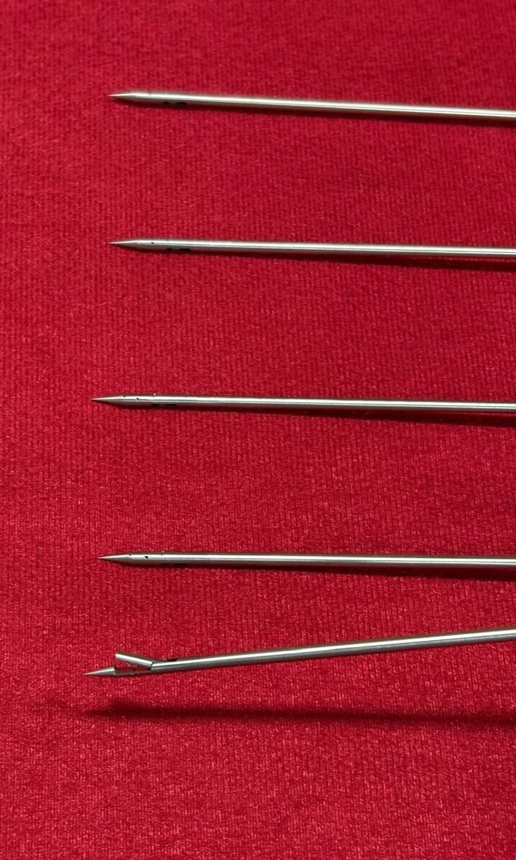 5pc-Laparoscopic Suture Passer Fascial Closure Port Closure 2.5mmx170mm Reusable