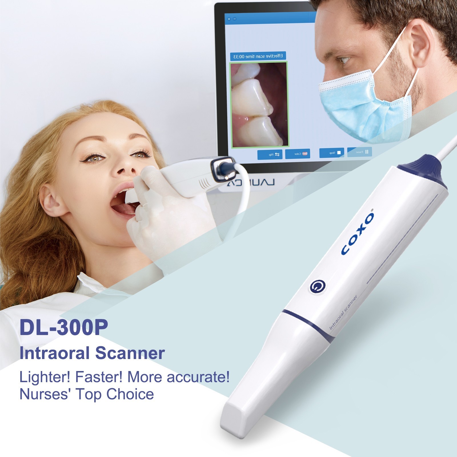 DL-300P COXO Intraoral Scanner Dental Intra-oral Scanning Faster Lighter