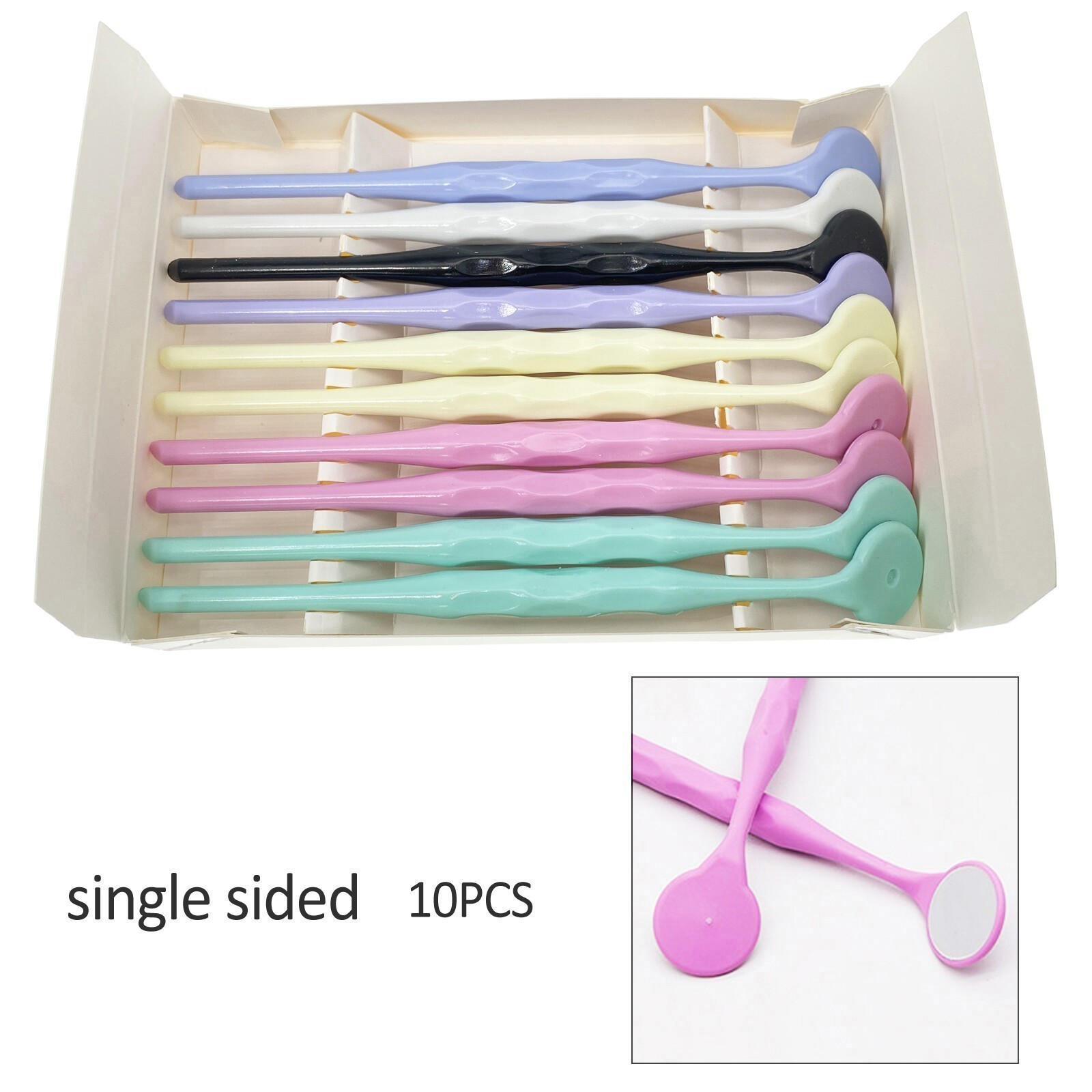 10 Pcs Dental Mouth Mirror Anti fog Double/Single Side Reflector Odontoscope