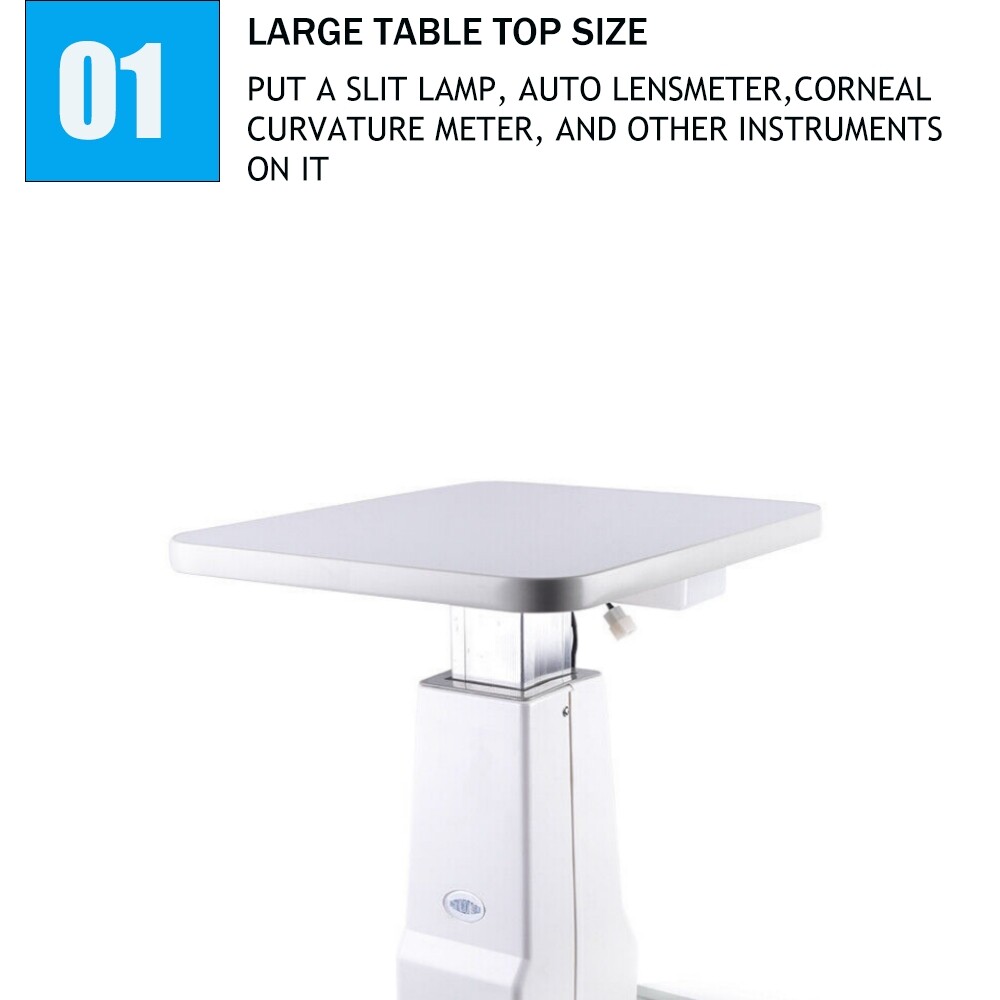 Motorized Instrument Table Adjustable Height For Ophthalmic Diagnostic Slit Lamp