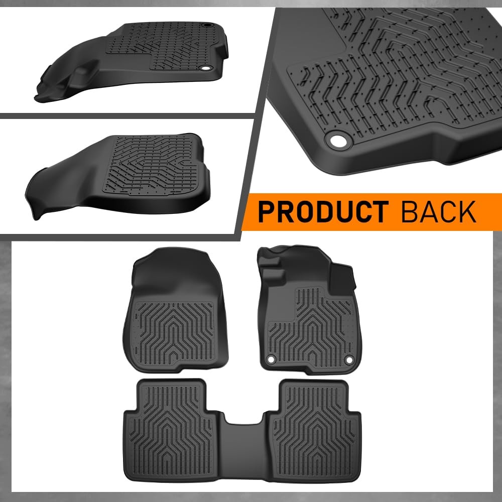 Honda CR-V 2017-2022 TPE All Weather Floor Liners Custom Fit Black 1st 2nd Row