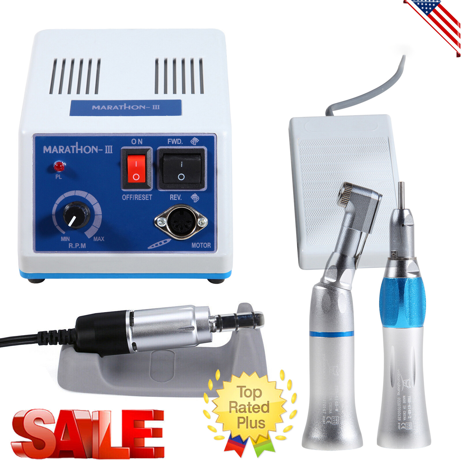 Dental Lab Marathon Electric Micromotor Polisher/Contra Angle/Straight Handpiece