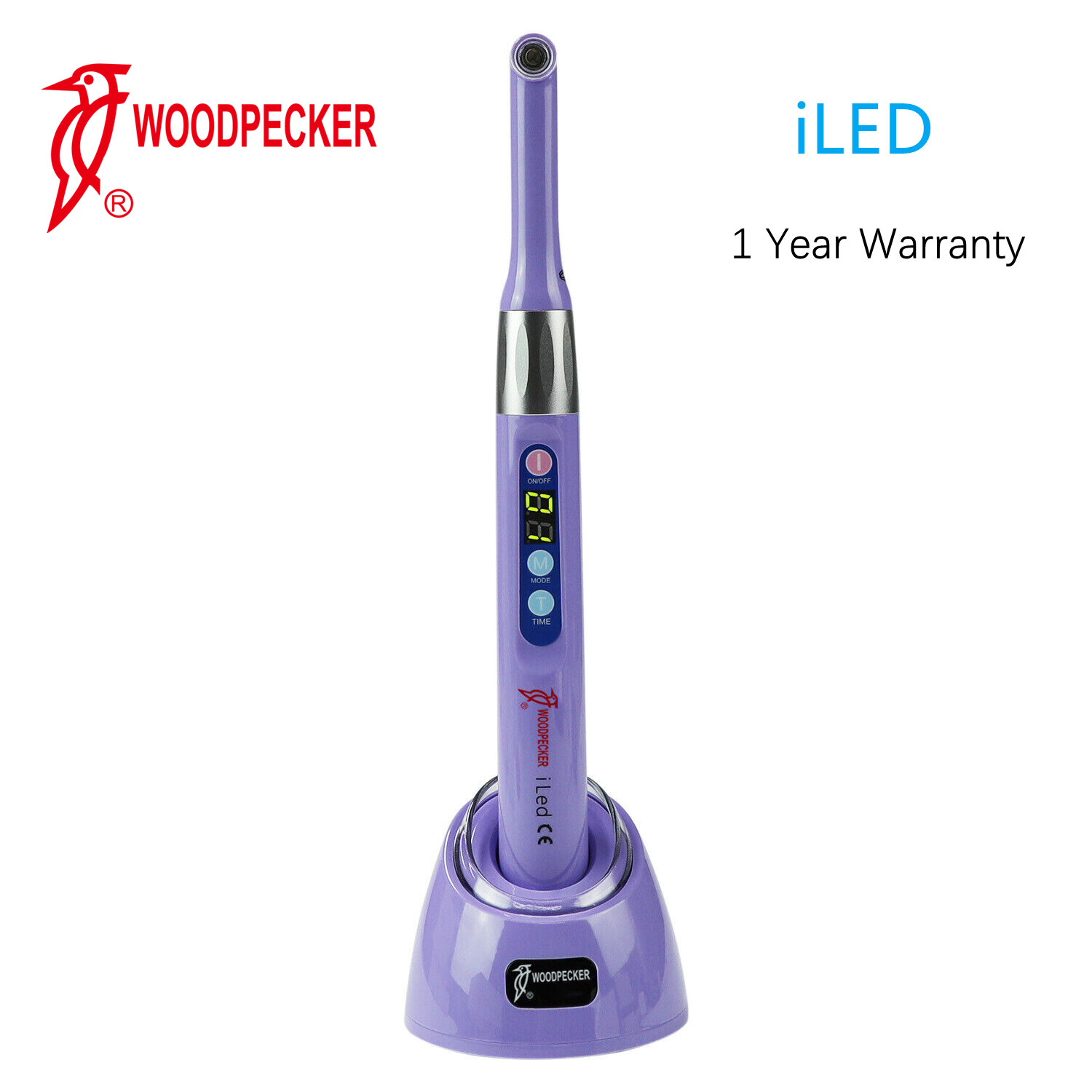 ORIGINAL Woodpecker iLED Curing Light Dental Wireless Curing Lamp 2500mw/c㎡
