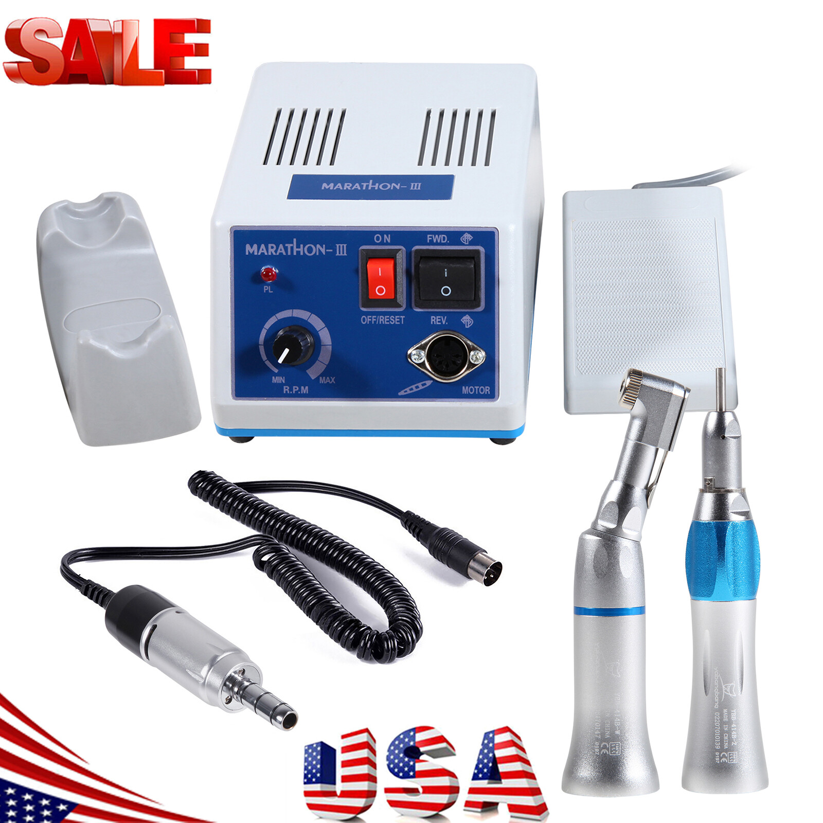 Dental Lab Marathon Electric Micromotor Polisher/Contra Angle/Straight Handpiece