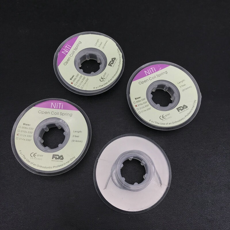 Dental Orthodontic Niti Open Coil Spring Spool .008/010/012/014 Inch 914mm
