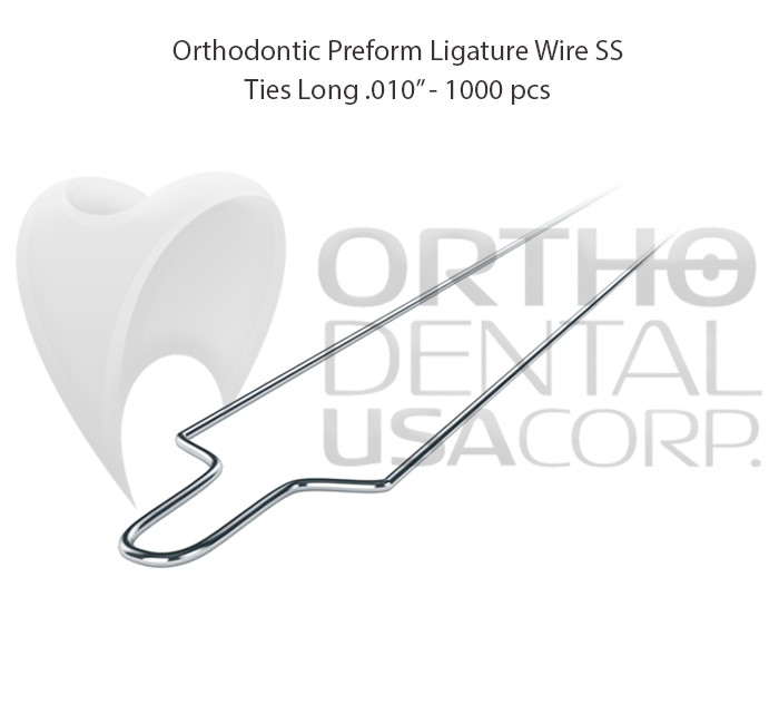 Set x 5 or 10 Orthodontic Preformed Ligature Wire SS Ties Long pcs USA Seller