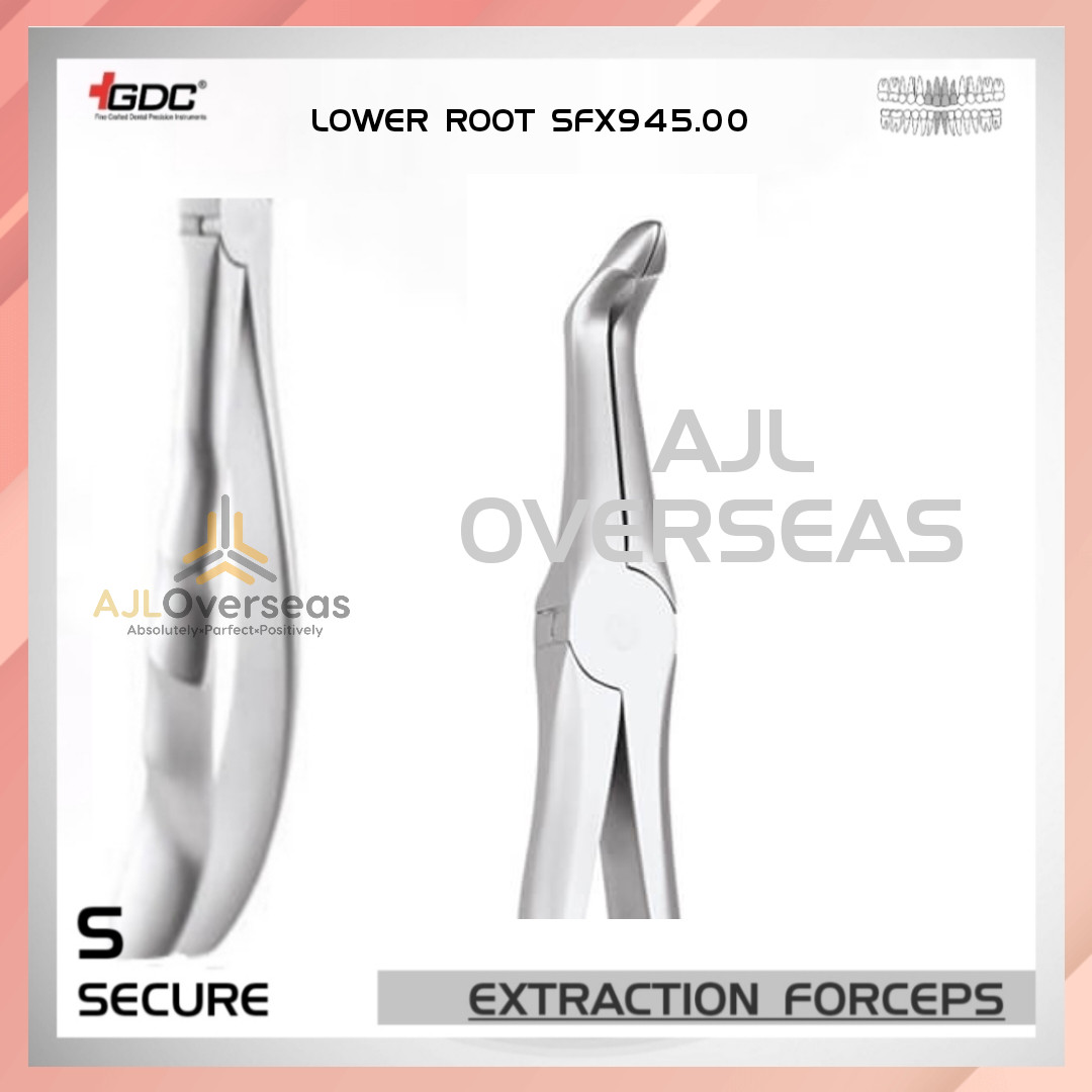 SFX945.00 SECURE Quality Dental Instrument Extraction Forceps Use for Lower Root