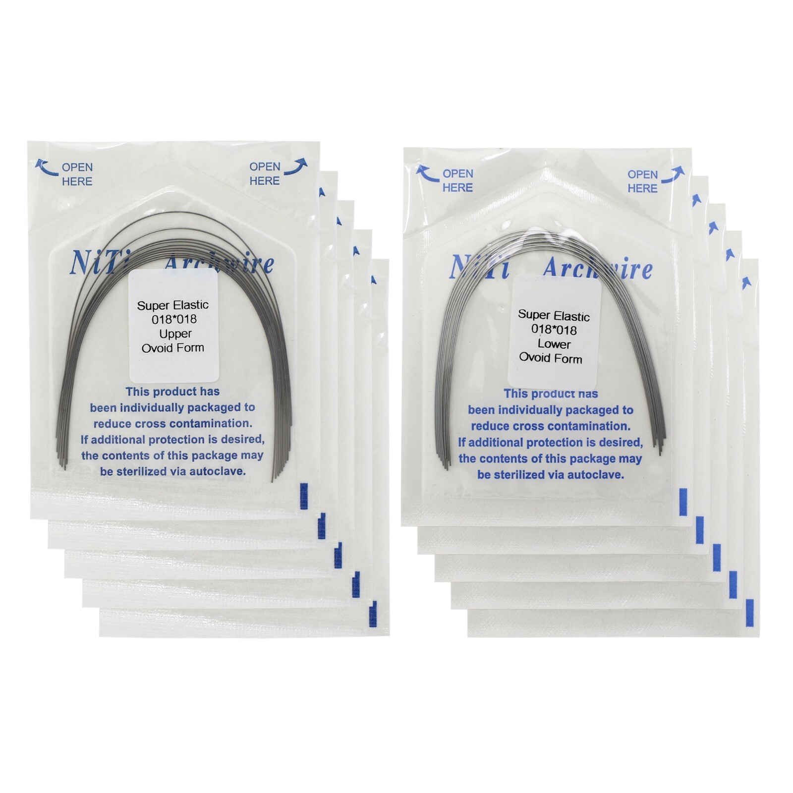 100PCS Dental Orthodontic Arch Wire Niti Super Elastic Round Rectangular Ovoid