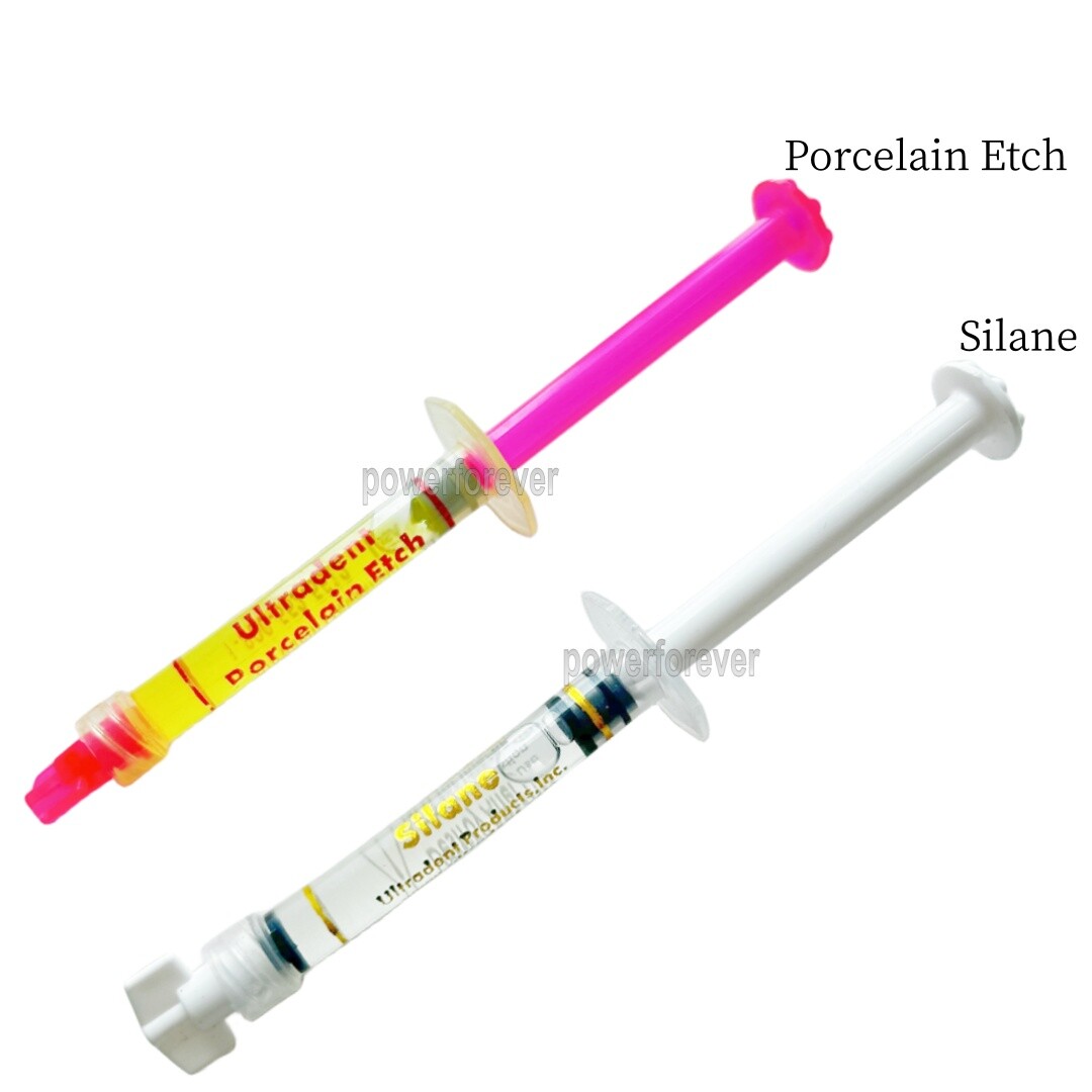 Ultradent Porcelain Etch 9% Hydrofluoric Acid Silane Dental Bond Veneer Crowns