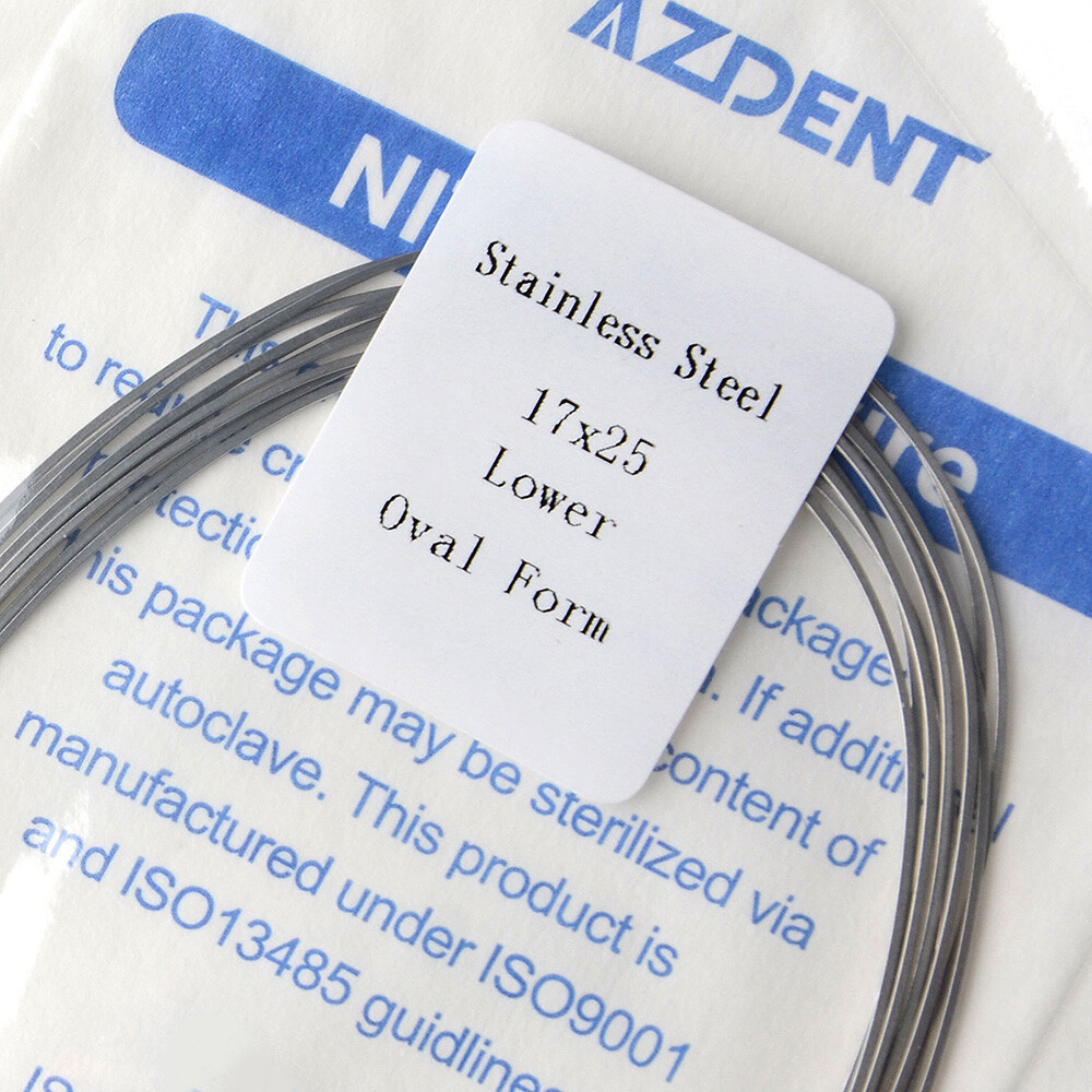 Dental Orthodontic Stainless Steel Arch Wires Rectangular Ovoid Form FDA