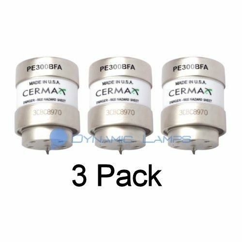 (3 Pack) PE300BF PE300BFA Excelitas Cermax 300W 14V Xenon Lamps