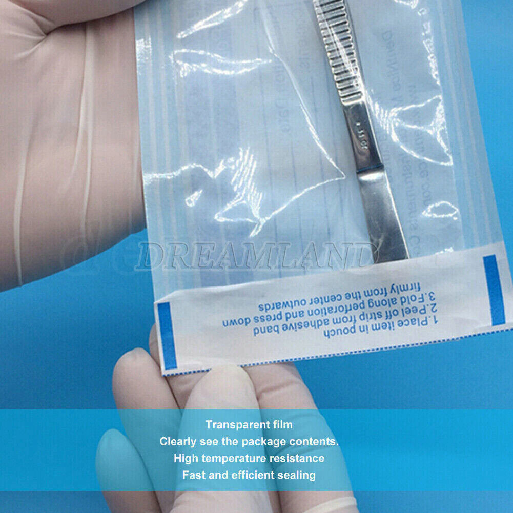 200pcs/Box 3.5″x 10 “Self Sterilization Pouches Pouch Autoclave Sterilizer Bags