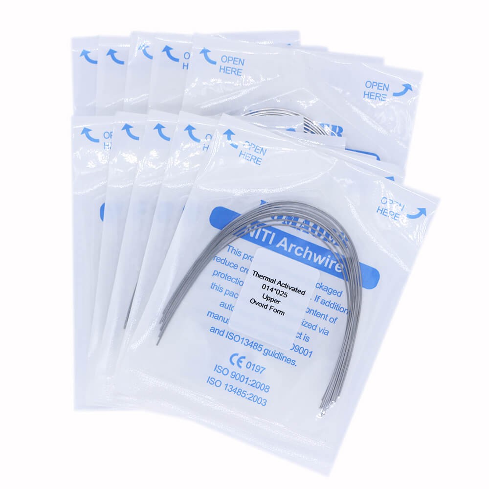 30×Dental Orthodontic Niti Thermal Activated Rectangular Arch Wires 14×25 Upper