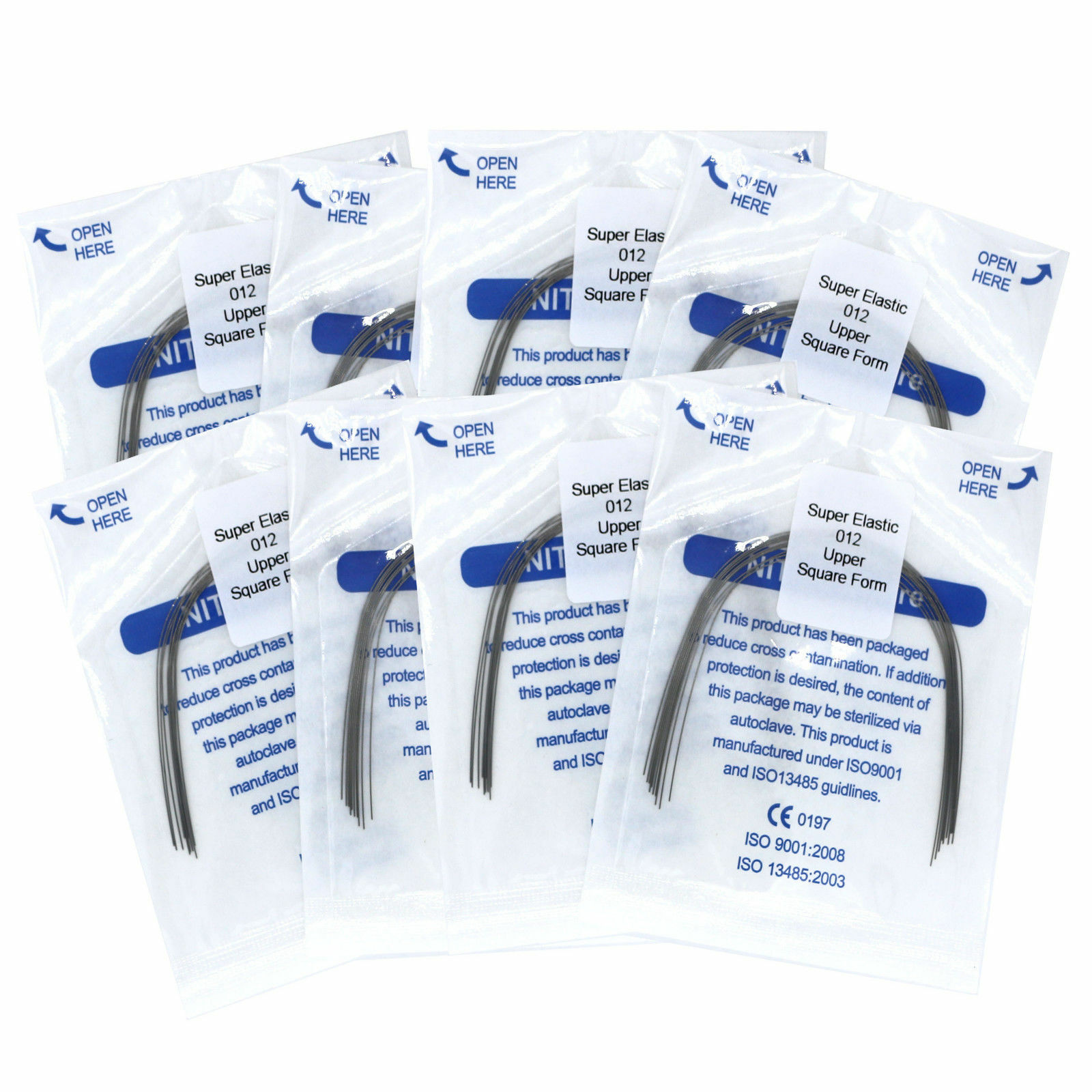 Dental Niti Orthodontic Arch Wire Super Elastic Round Rectangular Natural Form