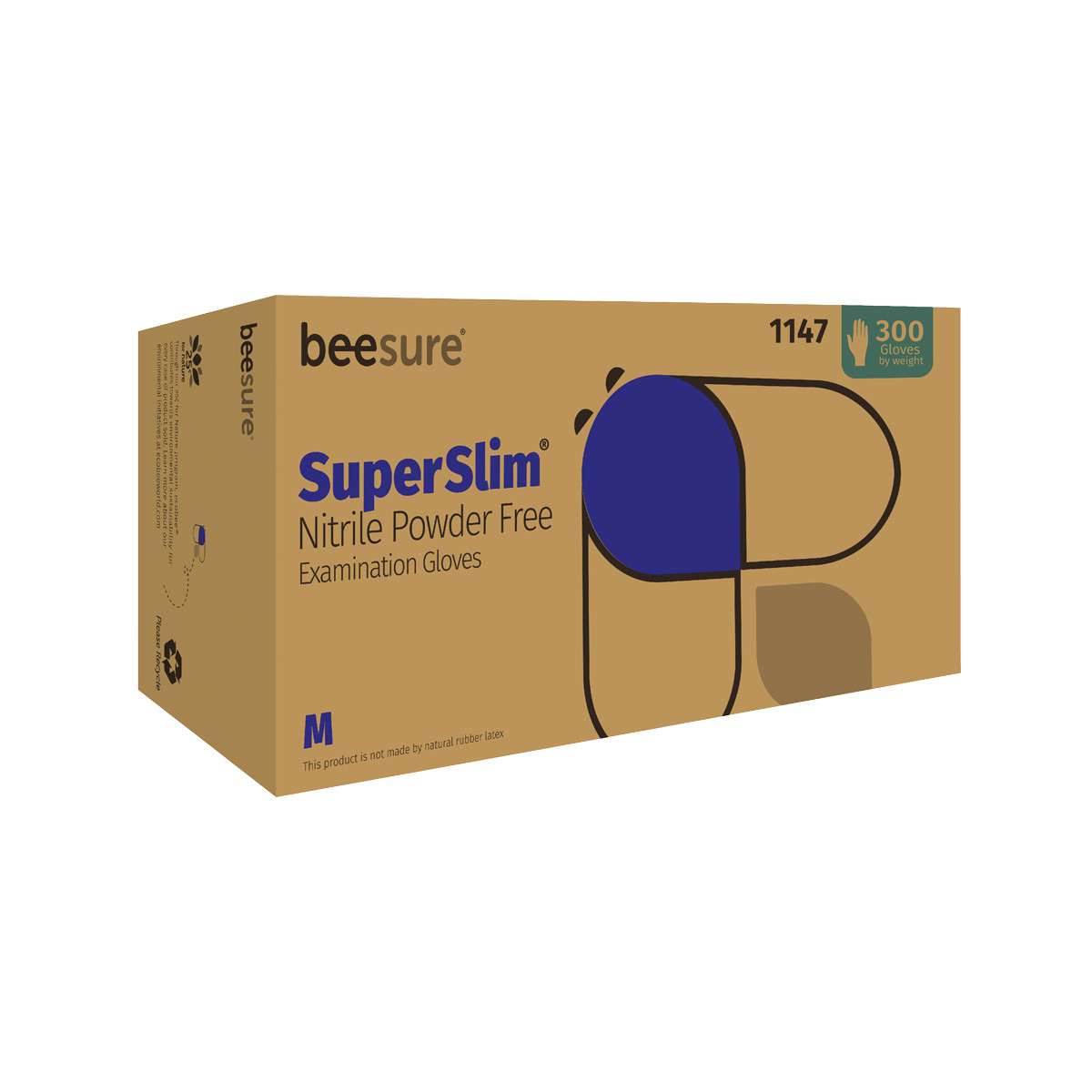 BeeSure Super-Slim Nitrile Gloves (Pkg. 300)