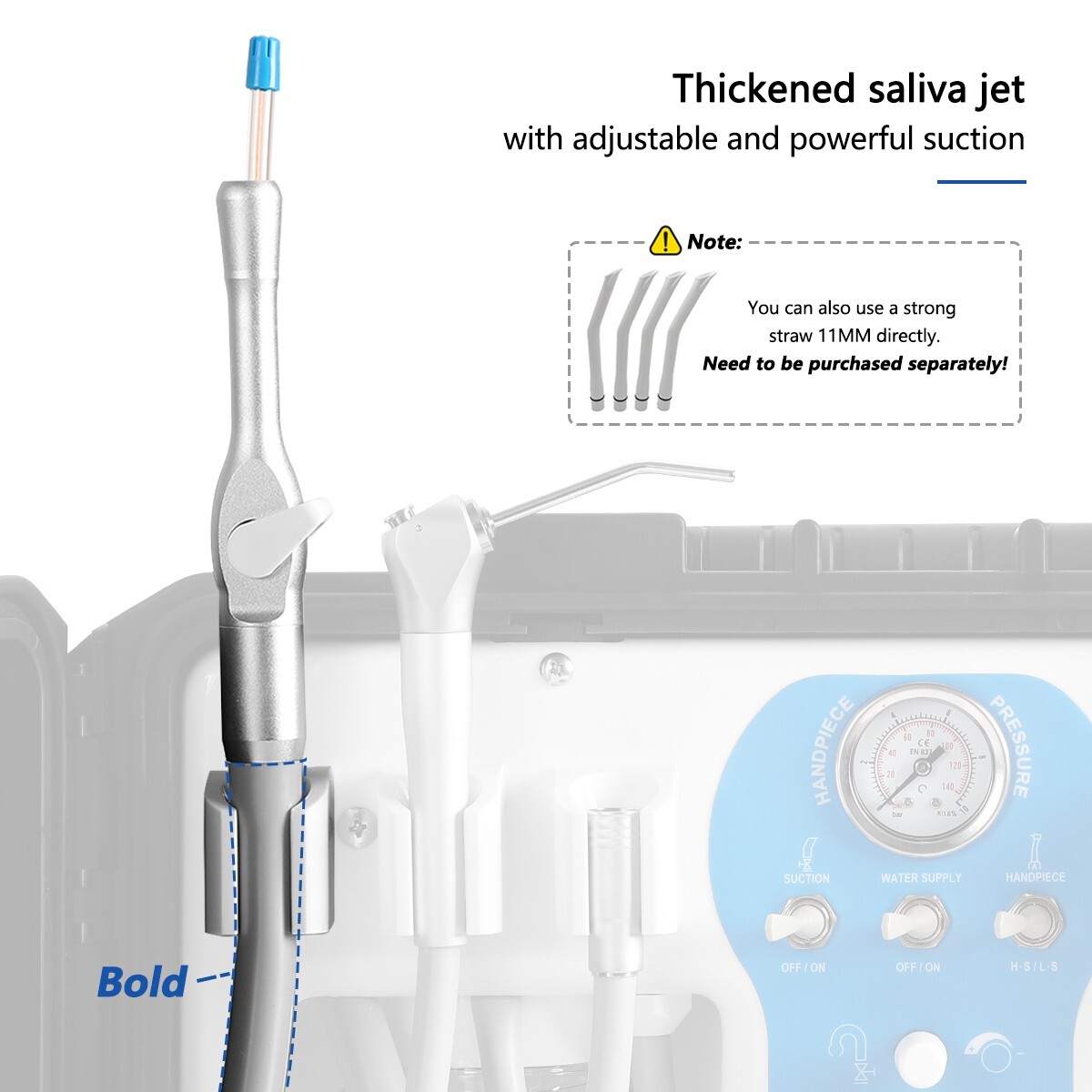 Mobile Dental Delivery Unit High Suction Air Compressor Scaler Curing Light FDA