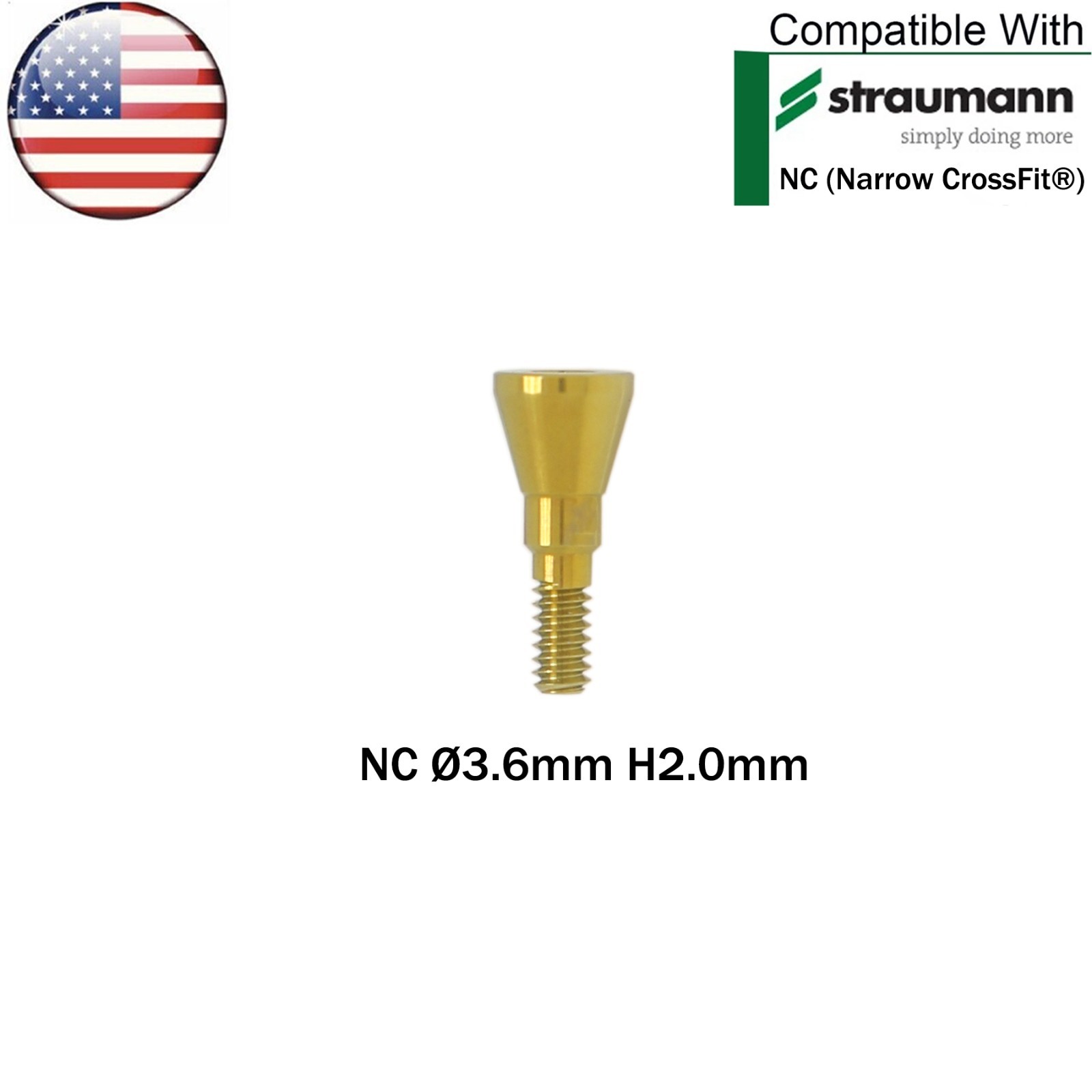 US Dental Healing Abutment NC/RC Closure Caps Compatible Straumann ITI BL/BLT