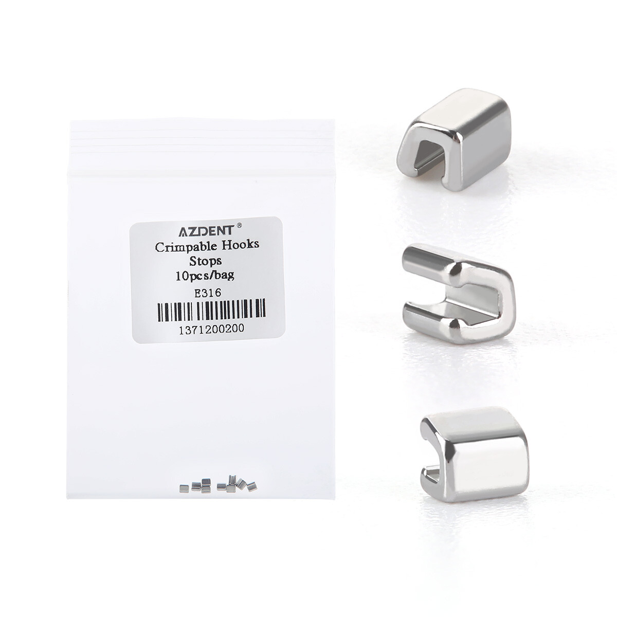 Dental Orthodontic Crimpable Hook Stops Type Fixed on Arch Wires AZDENT