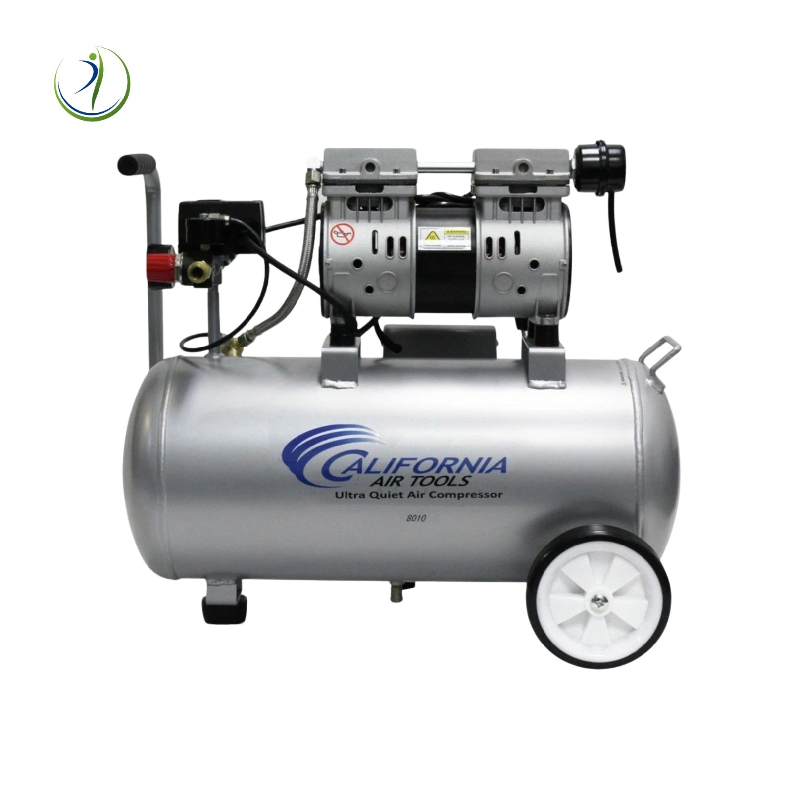 Dental Portable Air Compressor Silent Quiet Oil-Free 1-HP 8-gal Model 8010 60dB