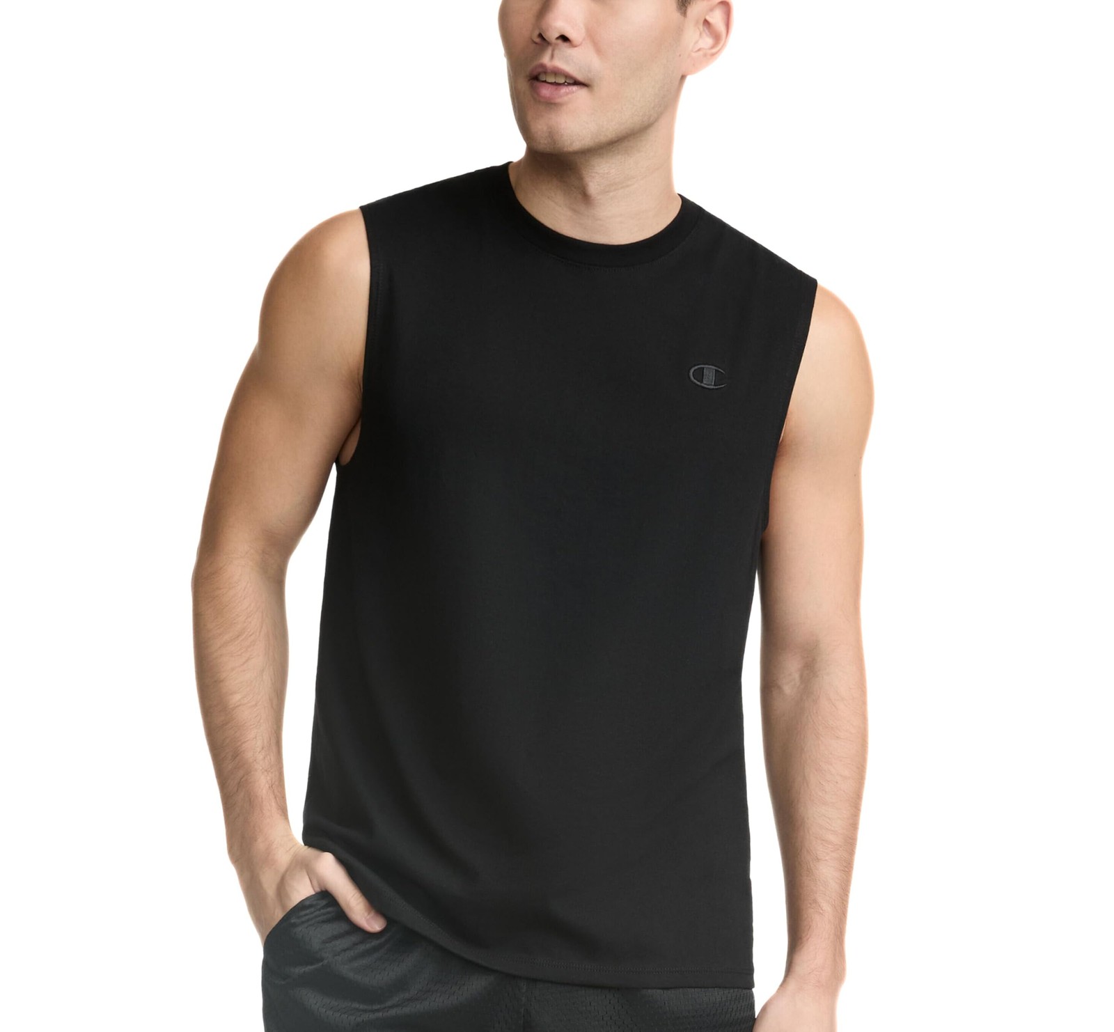 Champion Mens Muscle Tank Classic Graphic Tee Sleeveless T-Shirt For Reg. Or